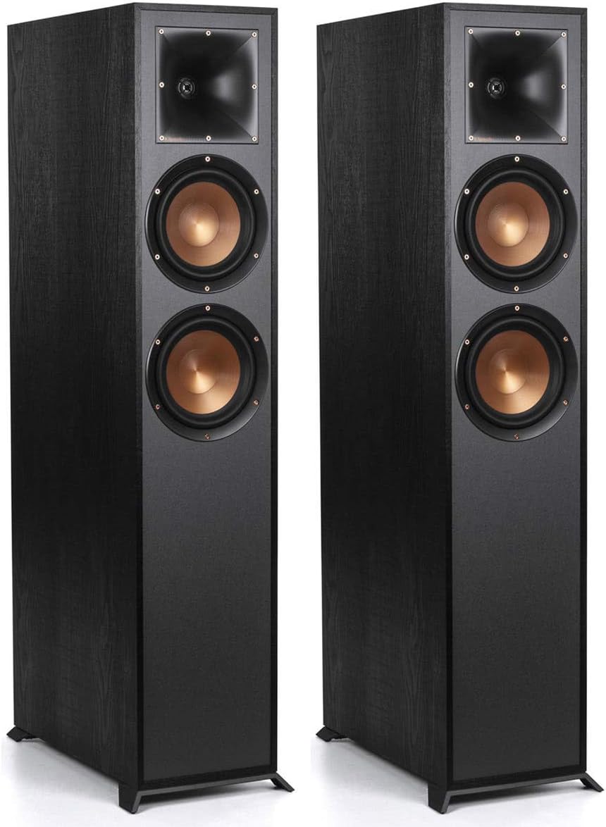 Klipsch R-625FA Dolby Atmos Floorstanding Speakers - Pair (Black)