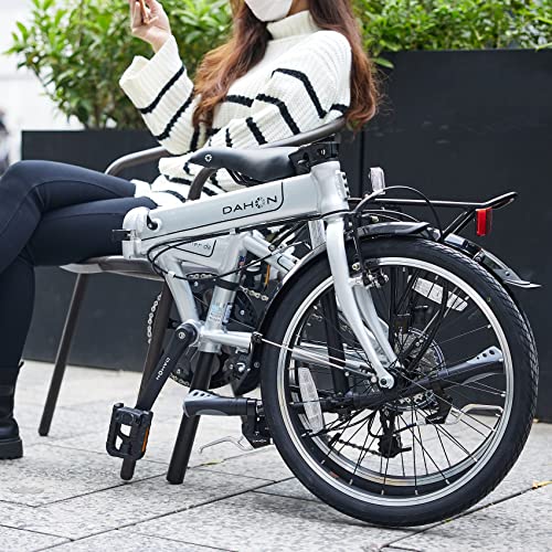 Dahon Mariner D8 Folding Bike, Lightweight Aluminum Frame; 8-Speed Gears; 20” Foldable Bicycle for Adults