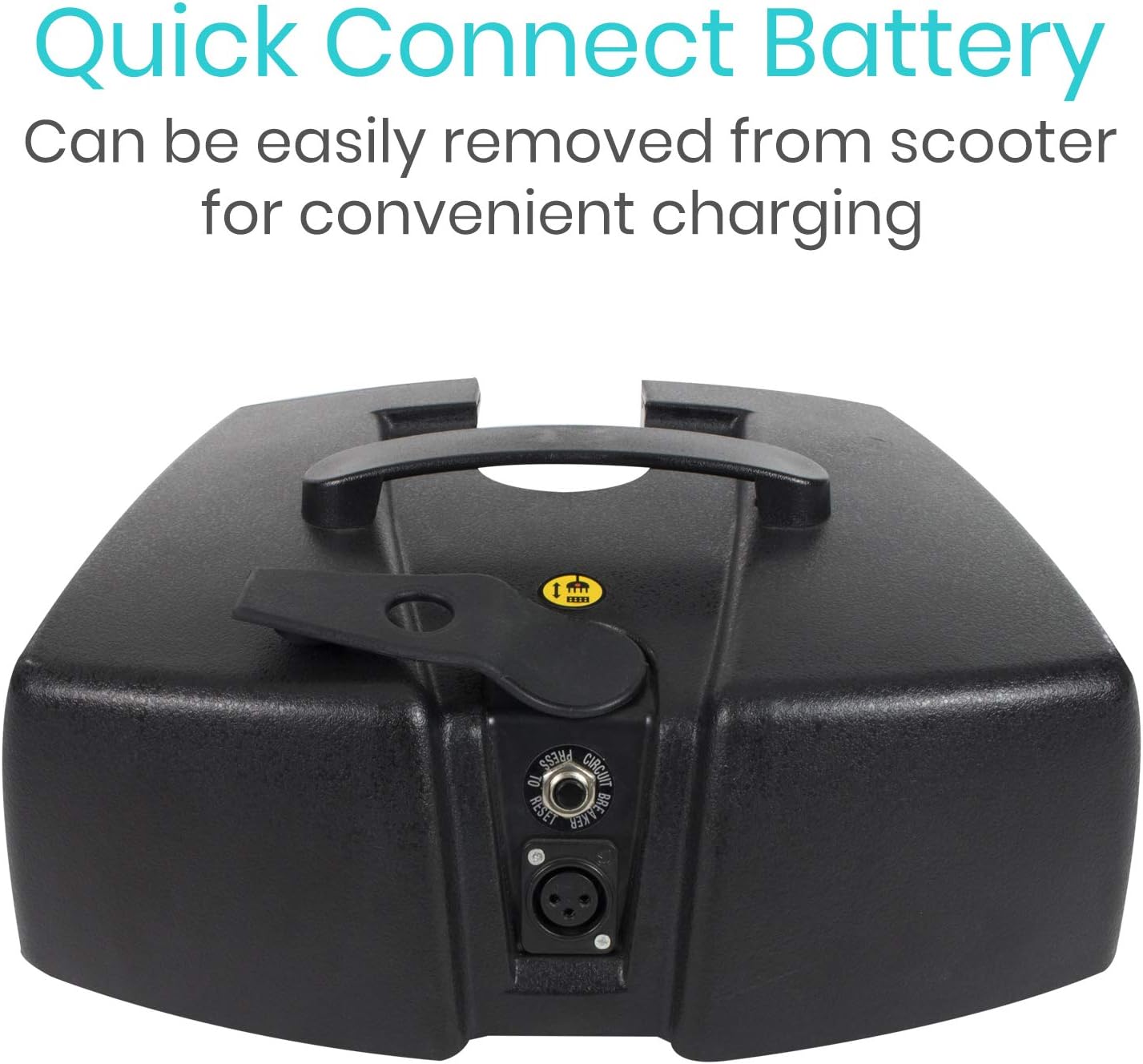 Vive 4 Wheel Mobility Scooter - Electric Powered Wheelchair Device - Compact Heavy Duty Mobile for Travel, Adults, Elderly - Long Range Power Extended Battery with Charger and Basket Included
