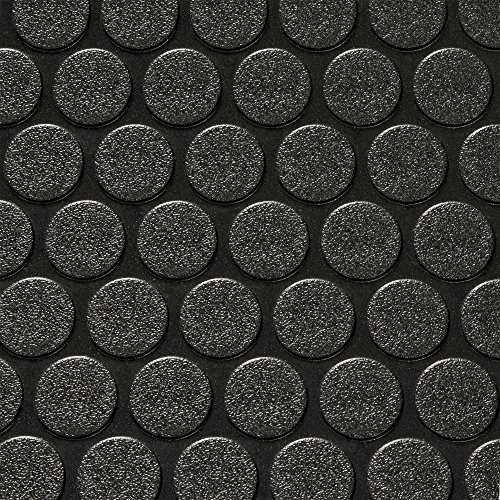 RecPro RV Coin Flooring | Black | 8' 6 Wide | Nickel Pattern Trailer Flooring | Gym Flooring | Garage Flooring | Made in USA - Shop Hardware Tools Online Store