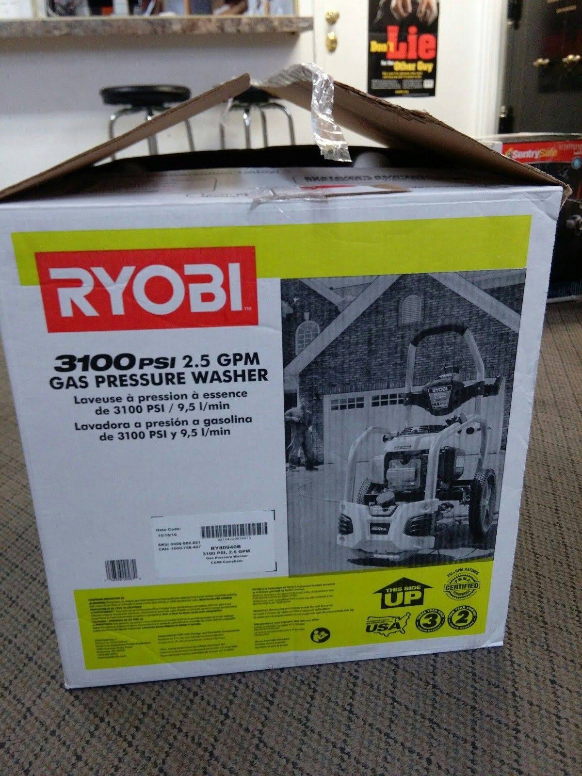 Ryobi 3100-PSI 2.5-GPM Honda Gas Pressure Washer with Idle Down