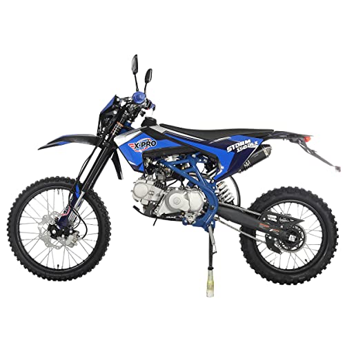 X-PRO 150 Dirt Bike Storm DLX 150 4-Speed Manual Transmission with All Lights, Electric/Kick Start, Big 19"/16" Tires!