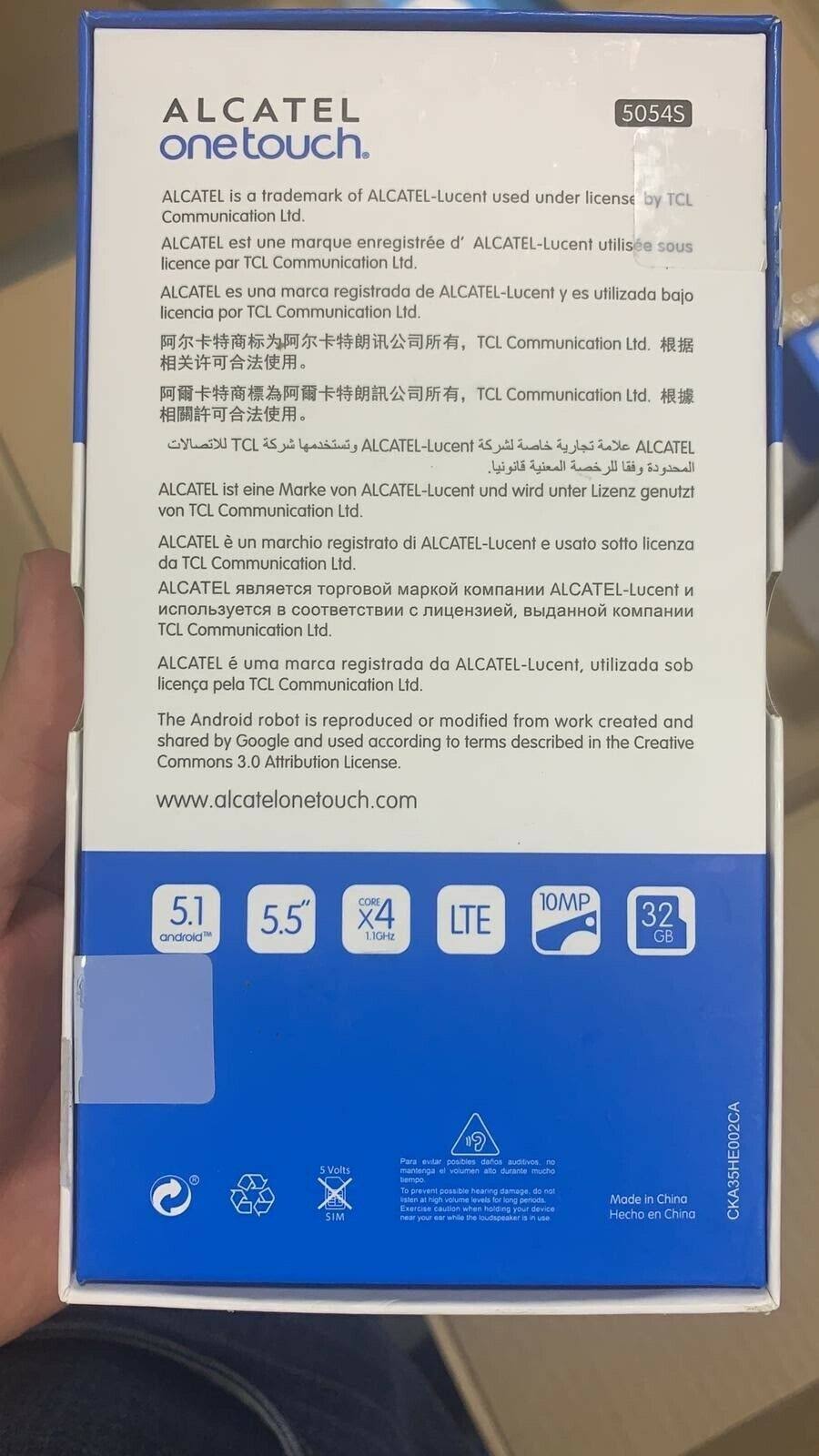 Alcatel OneTouch Pop 3 (5.5 ) Unlocked GSM 4G LTE Quad-Core Phone - Silver