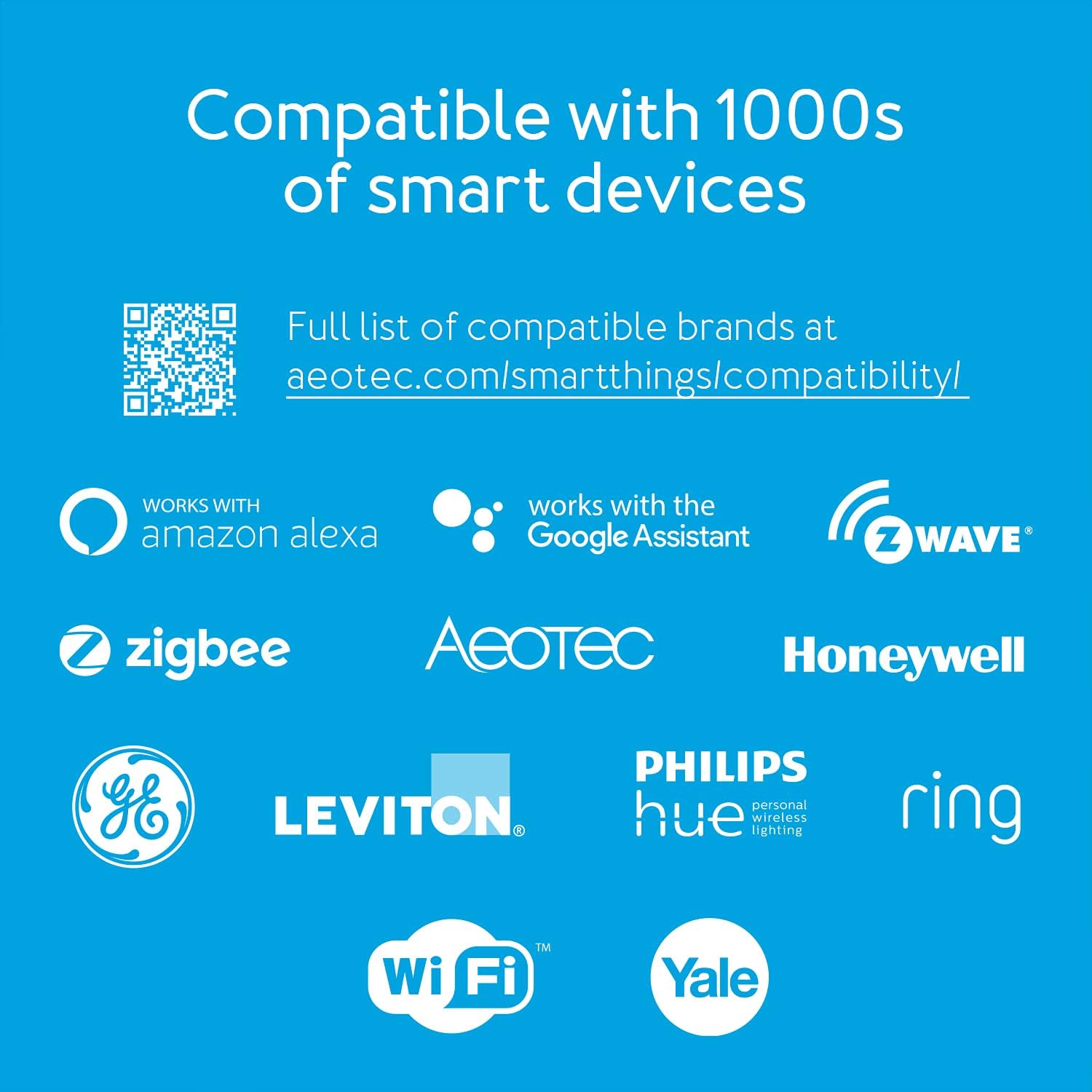 Aeotec Smart Home Hub, Works as a SmartThings Hub, Z-Wave, Zigbee, Matter Gateway, Compatible with Alexa, Google Assistant, WiFi