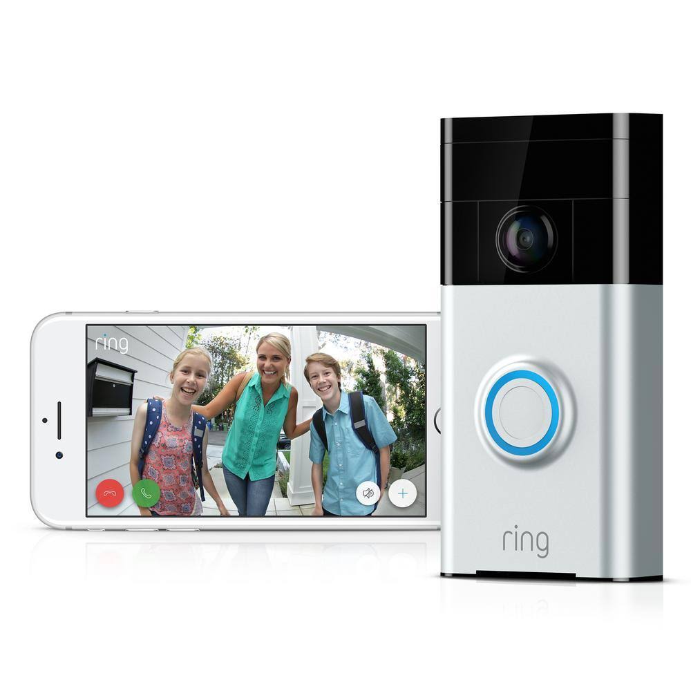 Ring Wireless Video Doorbell with Spotlight Cam Battery Black