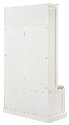 Crosley Furniture Holbrook Hall Tree, Distressed White