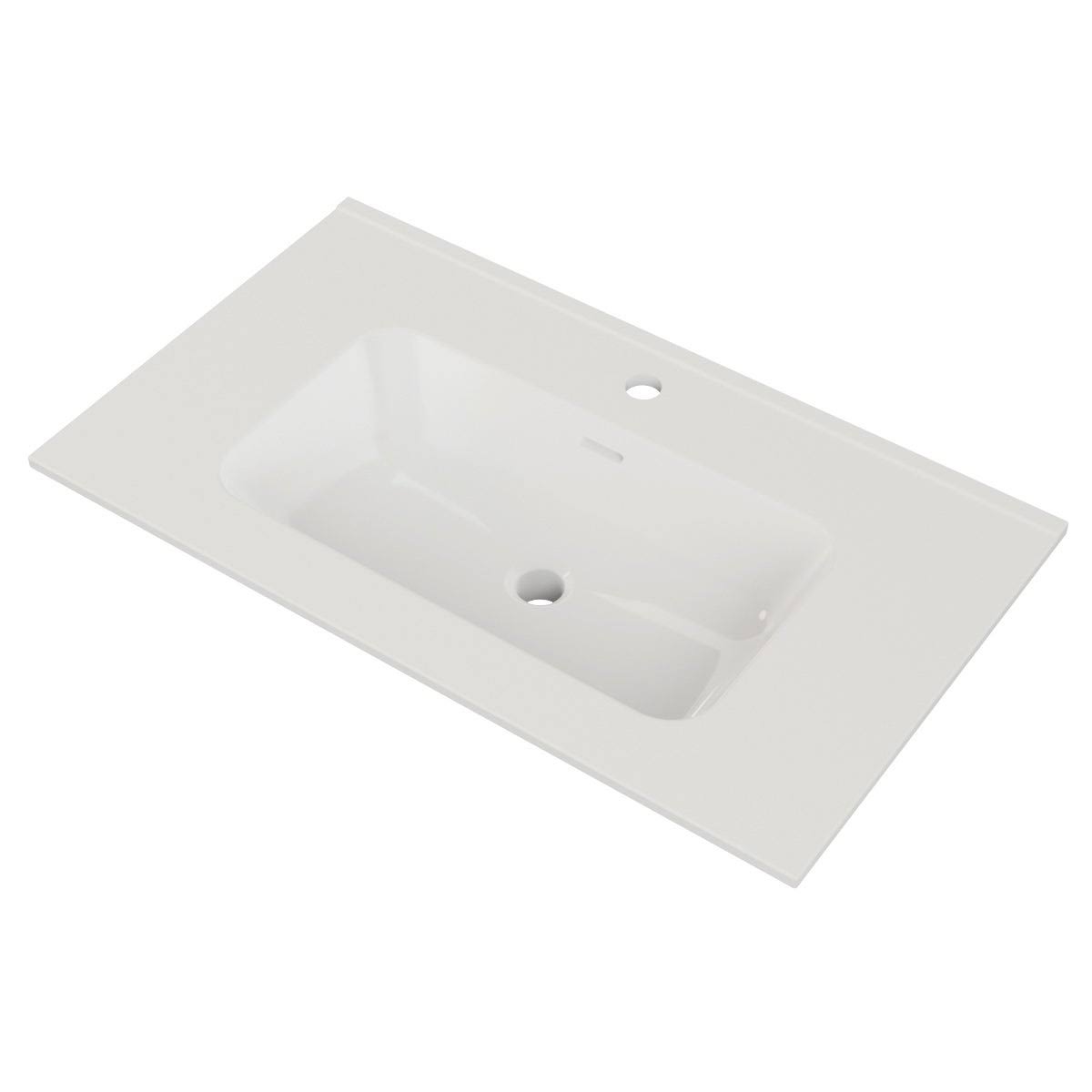 32x22 Bathroom Vanity Cabinet + Ceramic Sink | Tribeca | W 32 x H 20 x D 18 in RHD Weathered