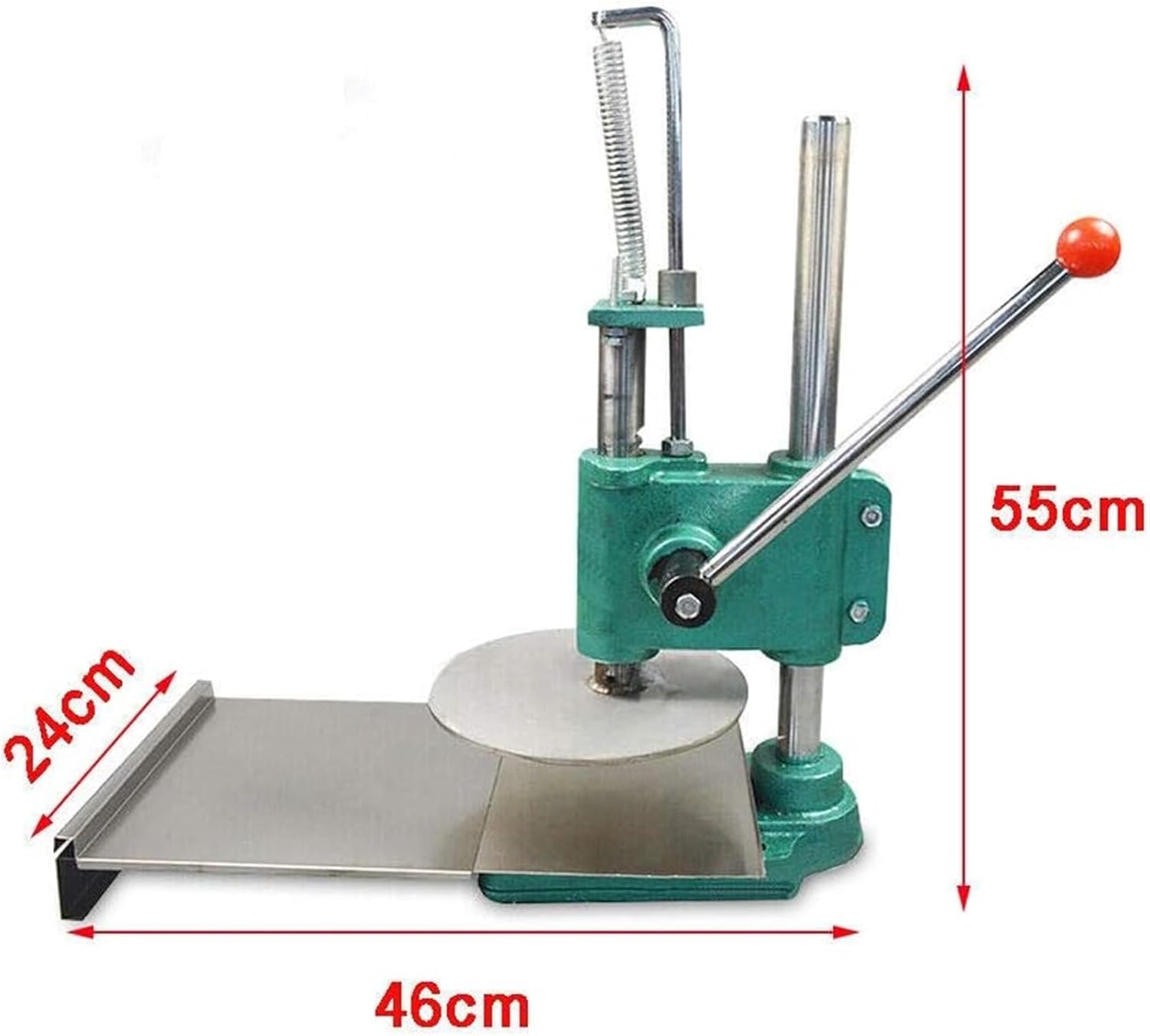 Manual Pizza Dough Press Machine Pizza Pastry Press Machine, 24cm/9.5" Manual Commercial Dough Presses Stainless Steel Cake Bread Pastry Premade Dough Sheeter For Home, Kitchen & Commercial Use
