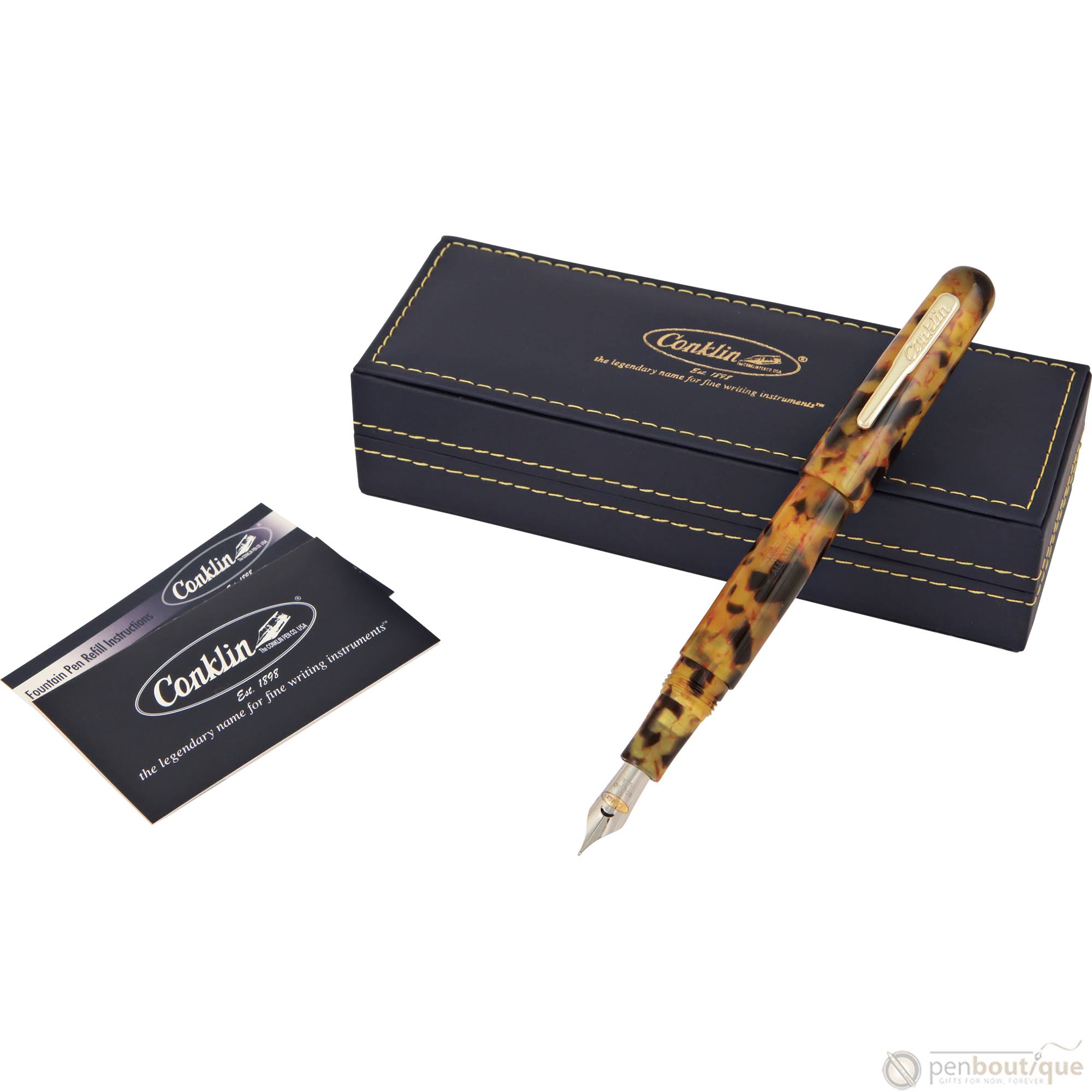 Conklin All American Fountain Pen Tortoiseshell, Stub
