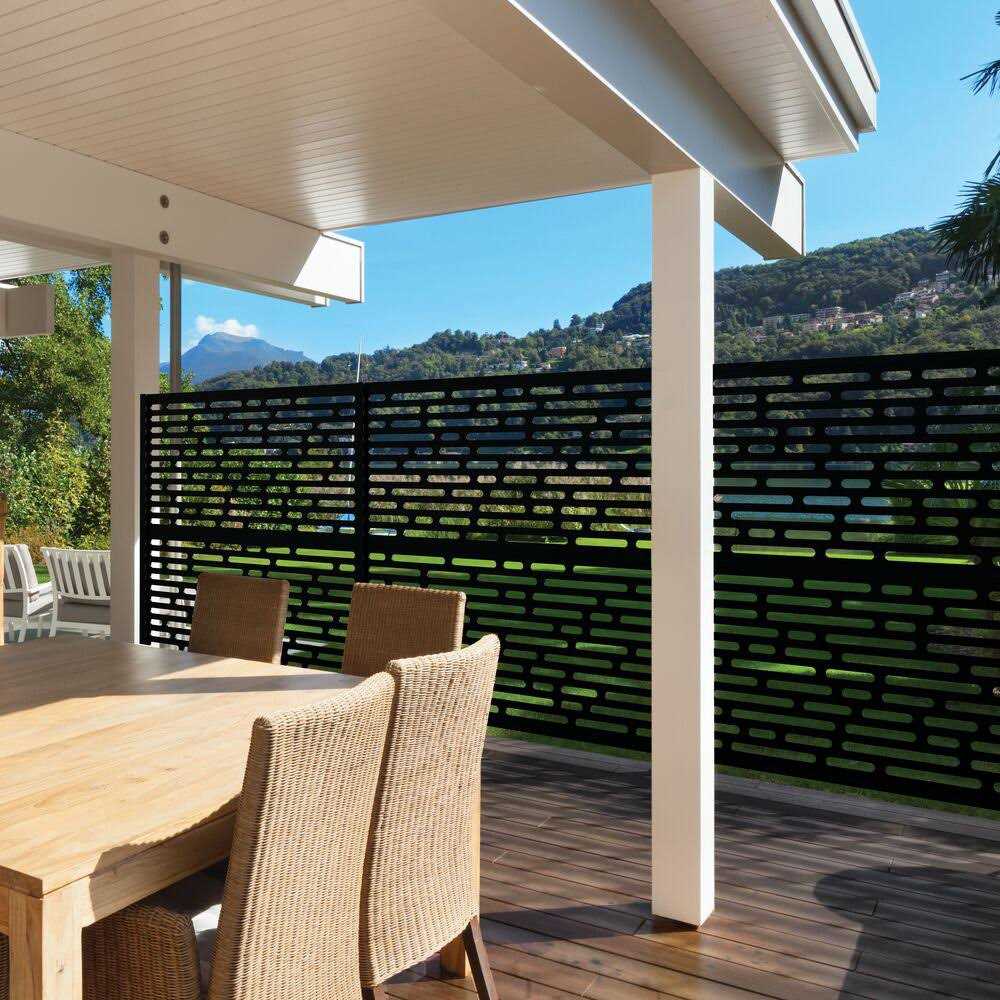 Barrette Outdoor Living 3 ft. x 6 ft. Optic Black Polypropylene Decorative Screen Panel - Shop Hardware Tools Online Store