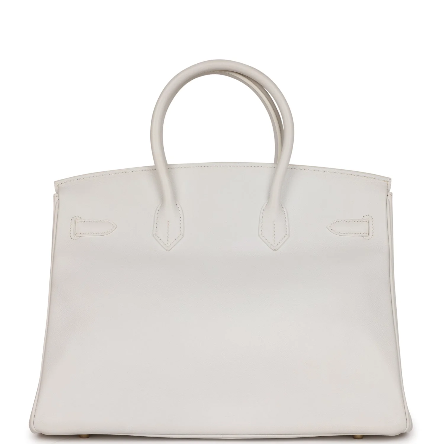 Pre-owned Hermes Birkin 35 White Epsom Gold Hardware