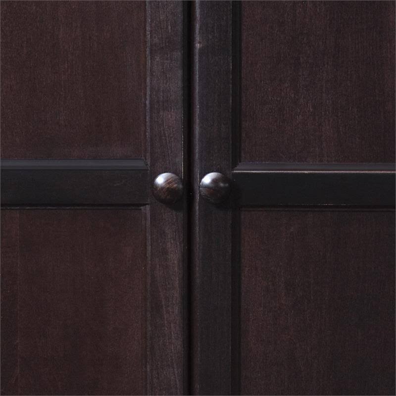 Concepts in Wood Storage Cabinet, 72 inch with 5 Shelves (Espresso), Brown