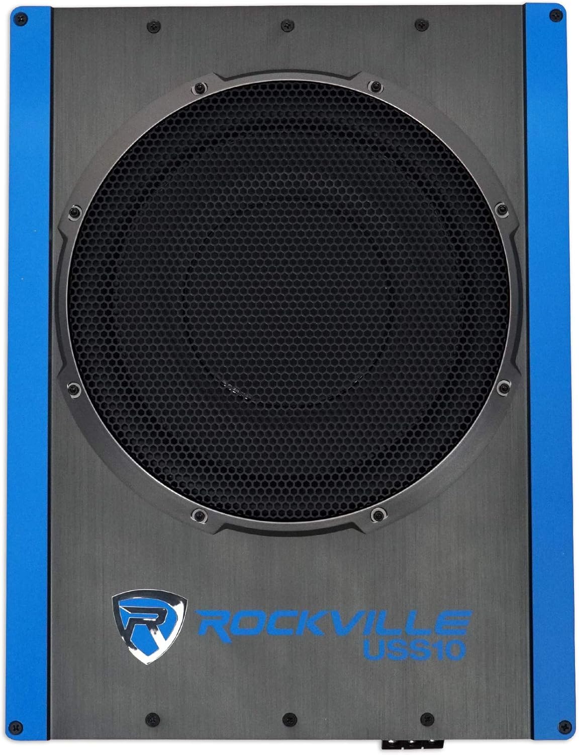 Rockville USS10 10" 800w Slim Under-Seat Active Powered Car/Truck Subwoofer Sub Black