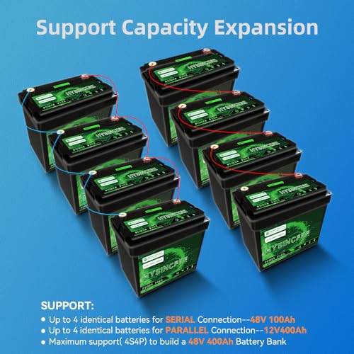 12V 100Ah LiFePO4 Lithium Battery, 100A BMS Deep Cycle Rechargeable Lithium Battery with Up to 4000 Cycles for RV, Solar, Trolling Motor, Travel Trailer, Energy Storage