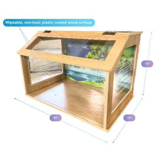 Small Rat cage - Cage for Guinea Pigs - Hamsters Cage - Small Animal Cage -Chinchilla Cage - Small Guinea Pig Cage - Hamster Habitat - Large Hamster Cage- Chinchilla hut - Mouse House (32X18X18)