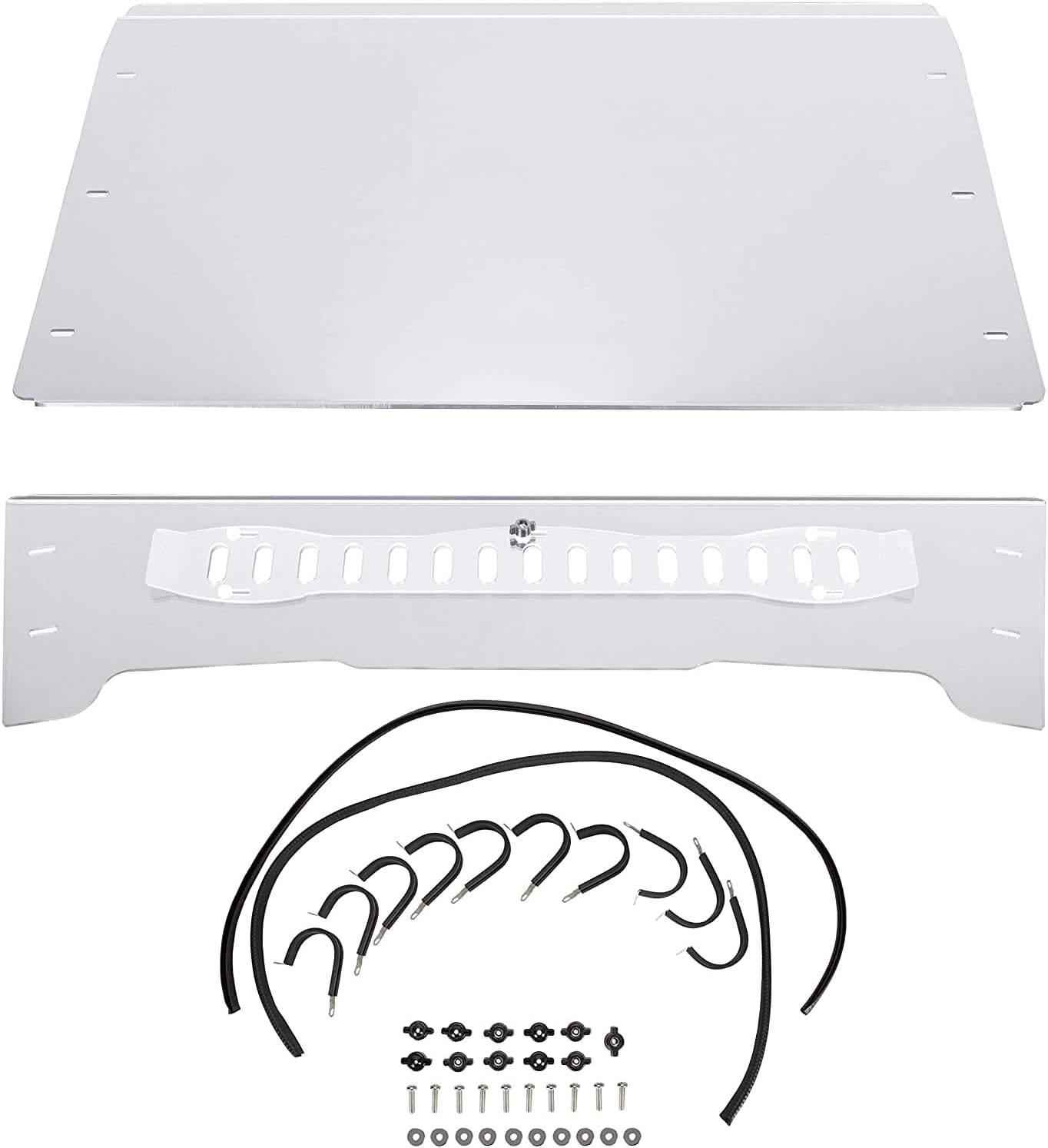 Kojem Full Vented Windshield Compatible with 2005-2020 John Deere Gator TS/TX/TE Clear Windscreen Scratch Resistant