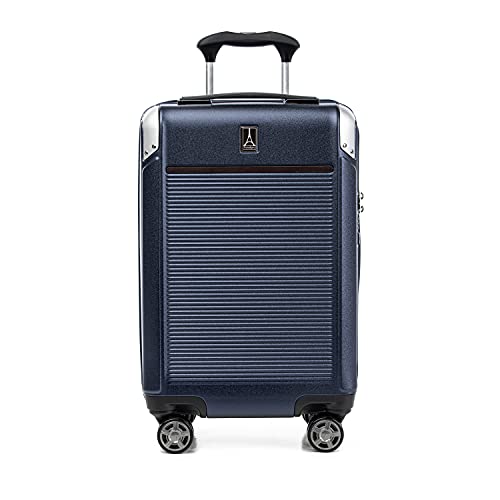 Travelpro Platinum Elite Hardside Expandable Carry on Luggage, 8 Wheel Spinner, TSA Lock, Hard Shell Polycarbonate Suitcase, Metallic Sand, Compact Carry on 20-Inch