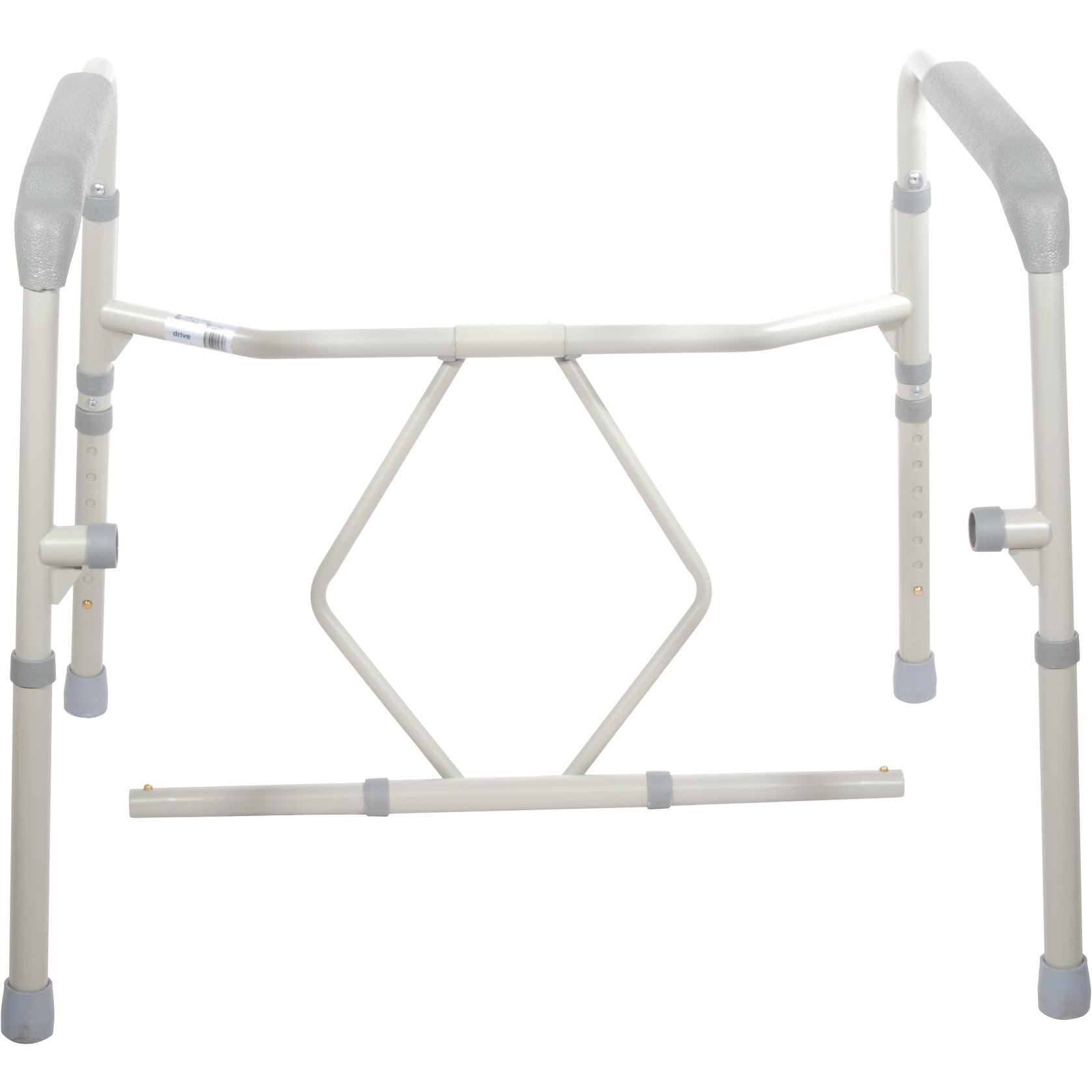 Drive Medical | Bariatric Folding Commode, 650lb Capacity, Grey