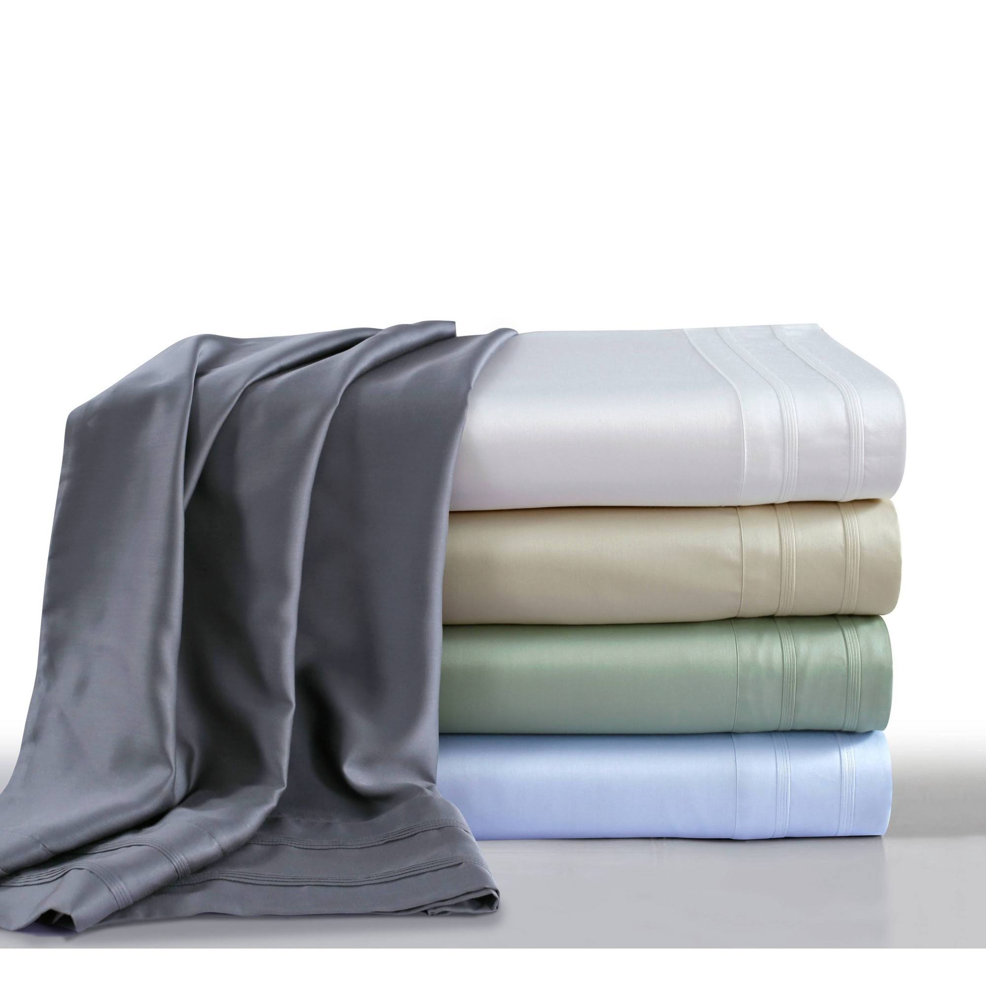 Tribeca Living Rayon from Bamboo 300 Thread Count Extra Deep Pocket Bed Sheet Set (Queen - Sage Green)