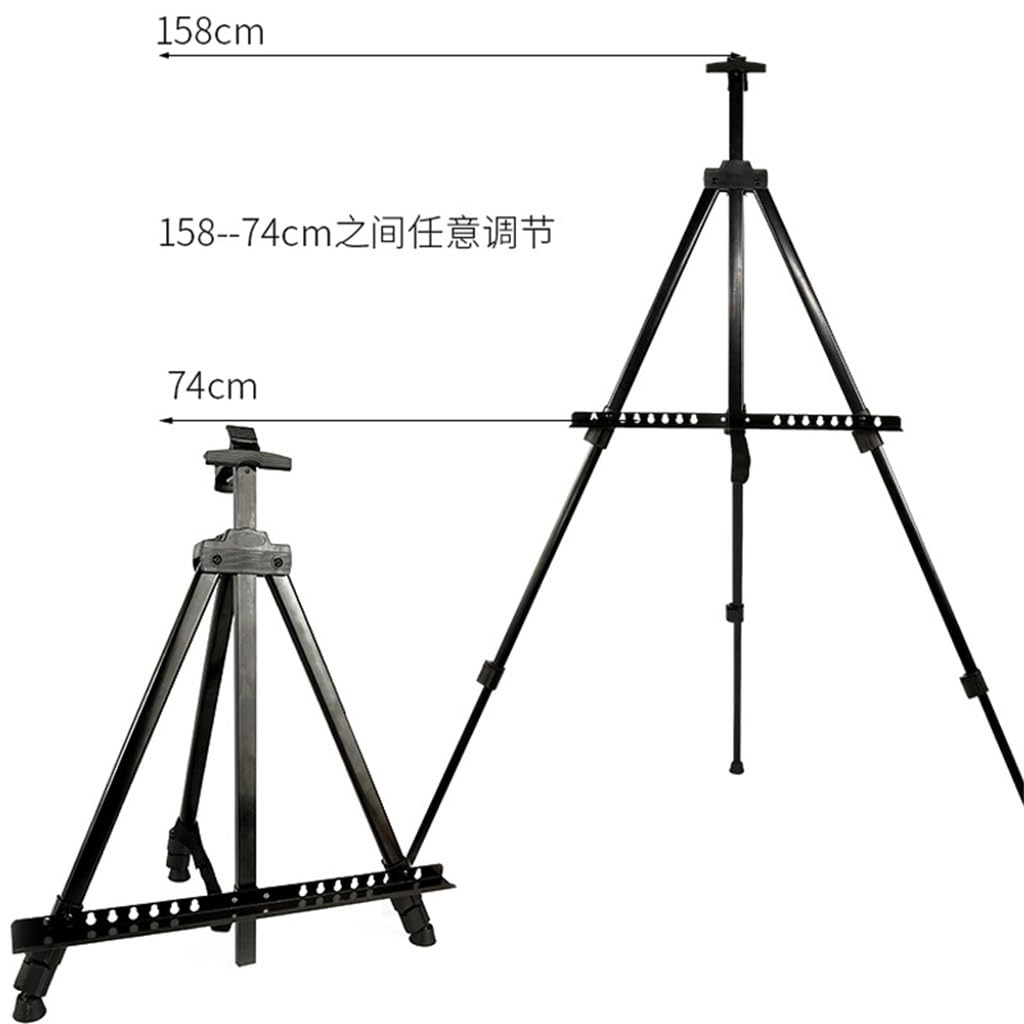 LNYHLXS Triangle Metal Easel Display Stand Tripod Easel Art Supplies Folding Iron Fe