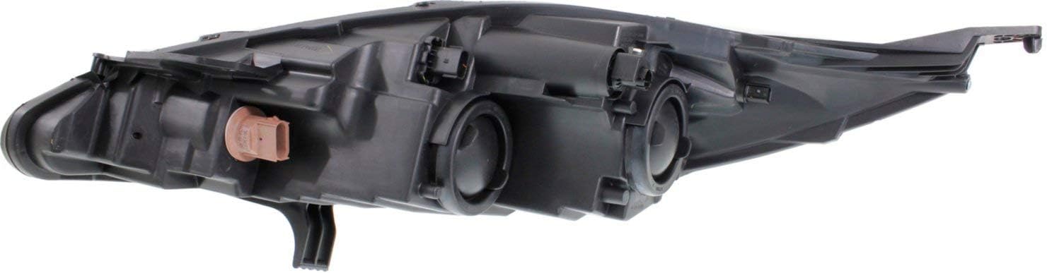 Evan-Fischer Headlight Set of 2 Compatible with 2011-2013 Ford Fiesta Clear Lens Halogen Composite With bulbs CAPA Driver and Passenger Side