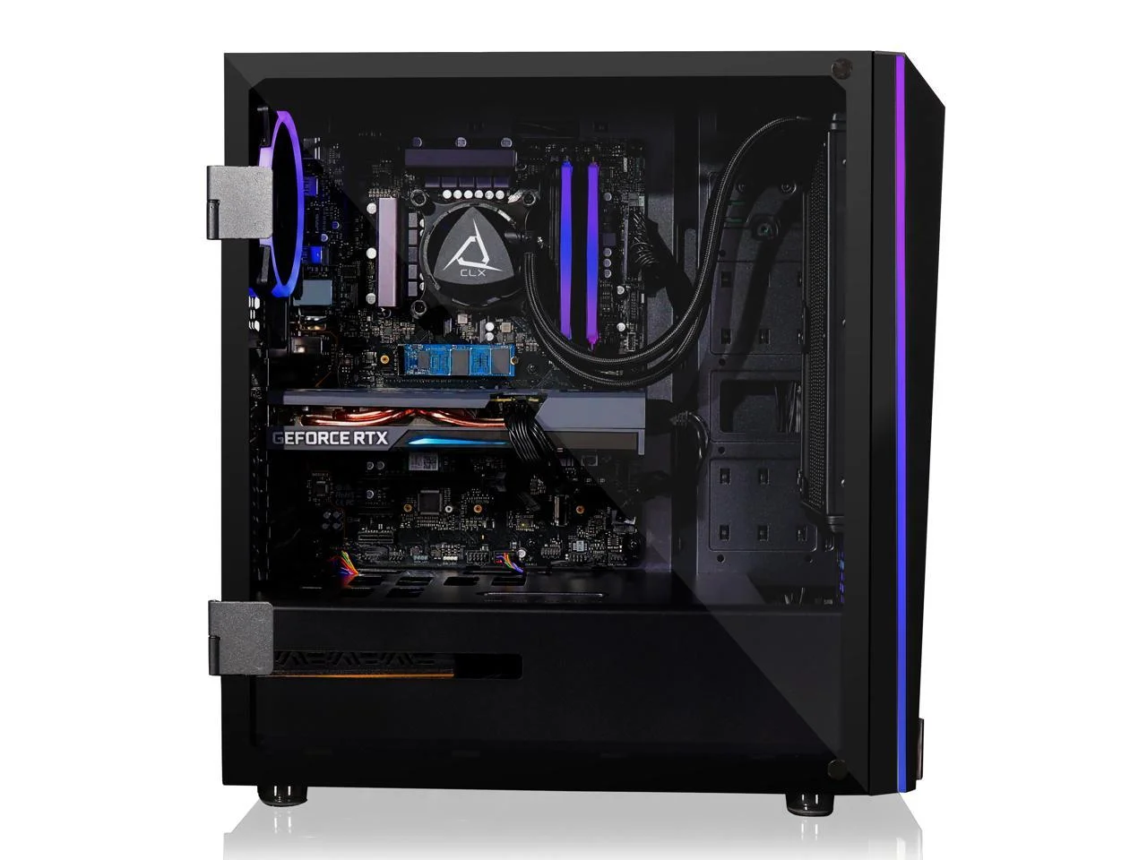 CLX SET Gaming Desktop - Liquid Cooled Intel Core i7 10700KF 3.8GHz 8-Core Processor, 32GB DDR4 Memory, GeForce RTX 3060 12GB GDDR6 Graphics, 500GB SSD, 4TB HDD, WiFi, Windows 11 Home 64-bit