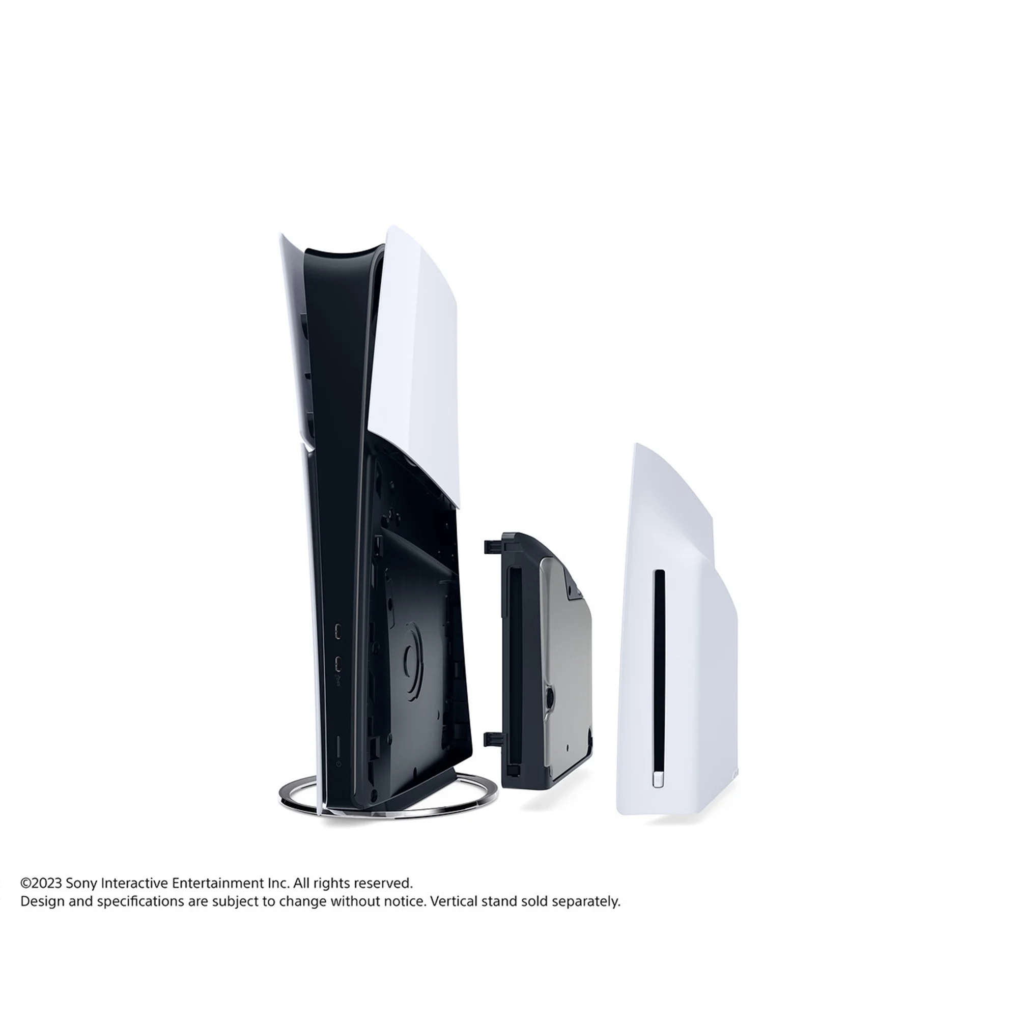 PlayStation 5 Slim Upgraded 3TB PCIe Gen 4 NVNe SSD Gaming Console Disc Drive Version AMD Ryzen Zen 8 Core CPU with Wireless Controller - Original White - PS5 Disc Slim
