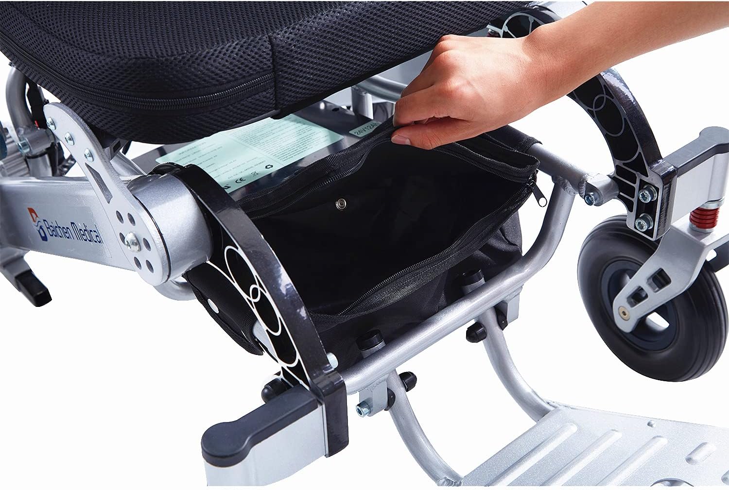 Rubicon DX17 Automatic Foldable Electric Wheelchairs for Adults - Deluxe One Click Fold and Unfold - Super Horse Power (600W Motor Power) - Longest Range (up to 25miles with 20AH Battery)