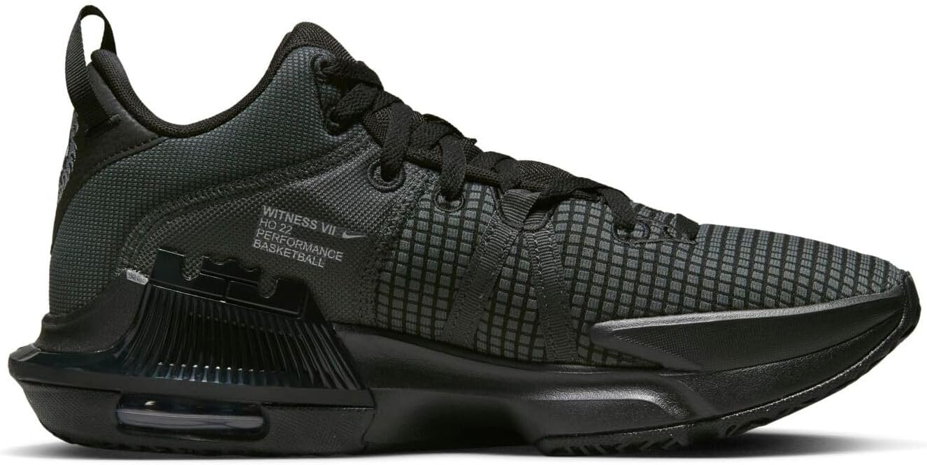 Nike Men's Lebron Witness 7 Basketball Shoe, Black/Black-Anthracite, 7 M US