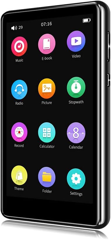 16GB MP3 Player with Bluetooth, Full Touchscreen HD Video Mp4 Mp3 Music Player with Speaker,FM Radio, Micro SD Slot, Headphones + Case Included, up to 128GB Pack of 2