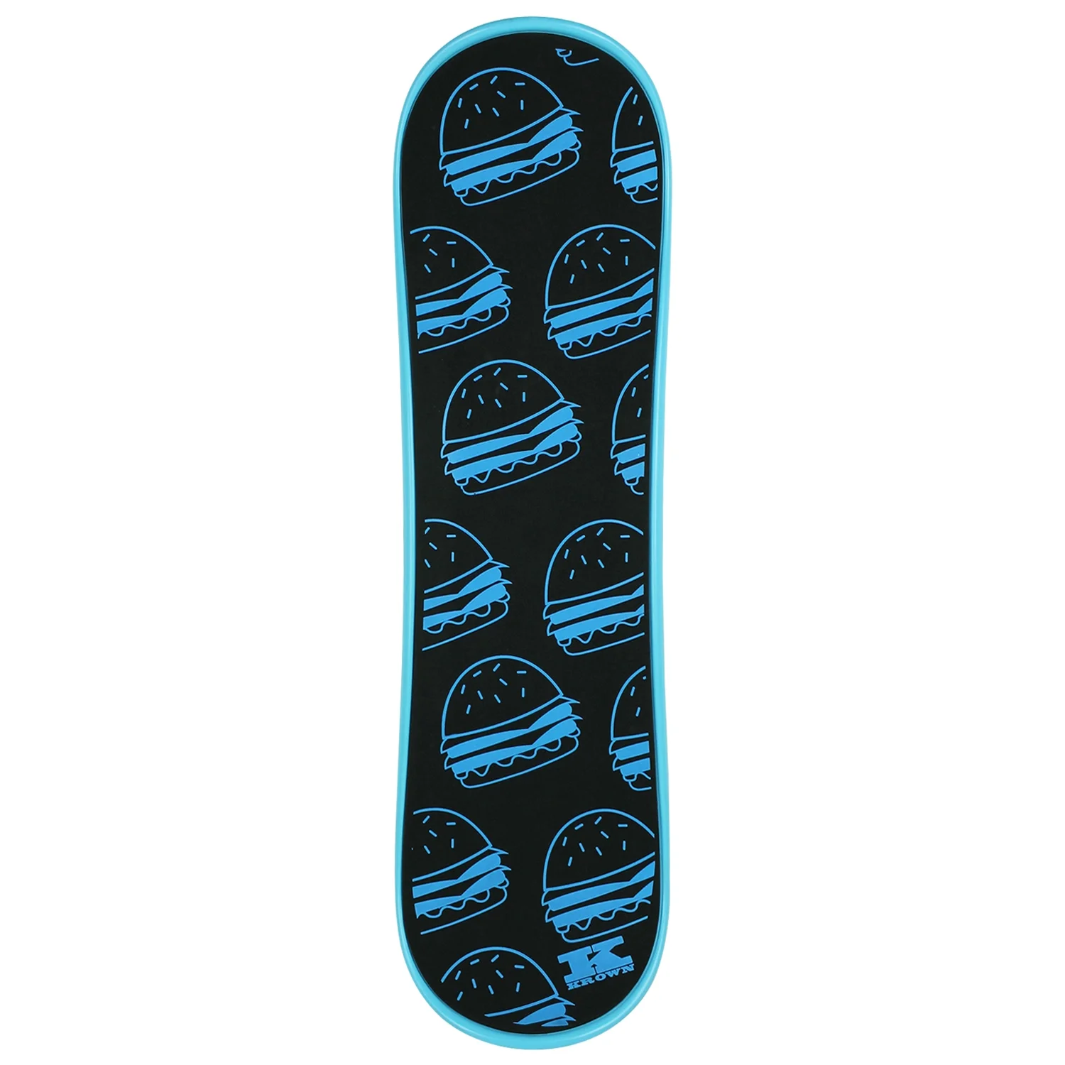 Krown Snowskate 9 x 32" Burgers Cyan Blue Snow Skate