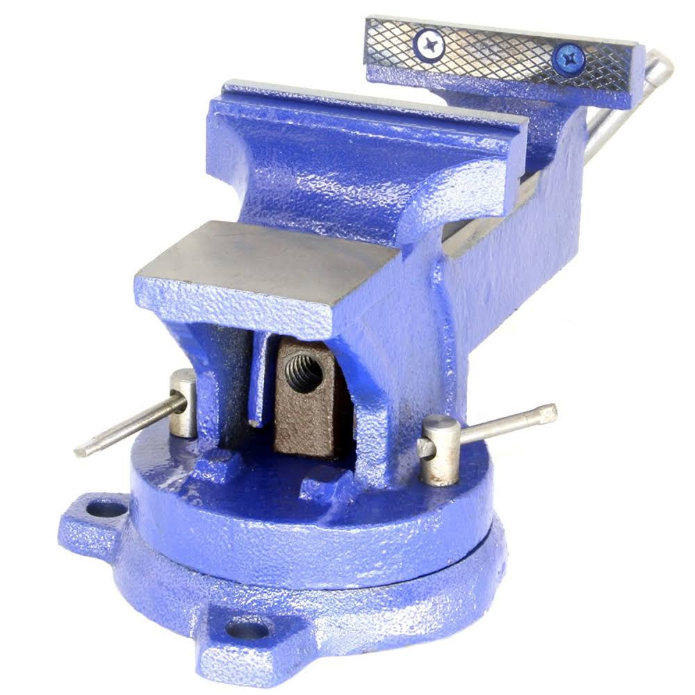 HFS 6x22 Heavy Duty Bench Vise - 360 Swivel Base with Lock, Anvil Top