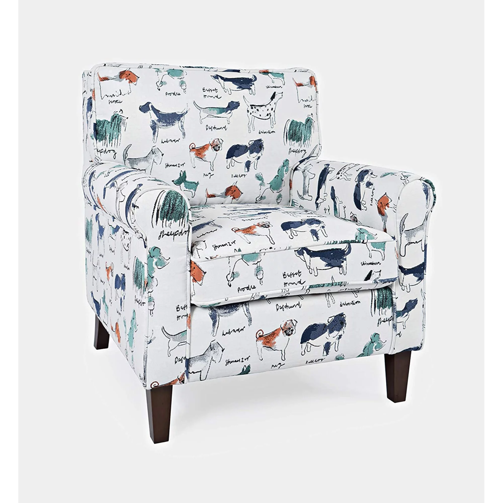 Jofran Baxter Puppy Upholstered Classic Traditional Accent Chair