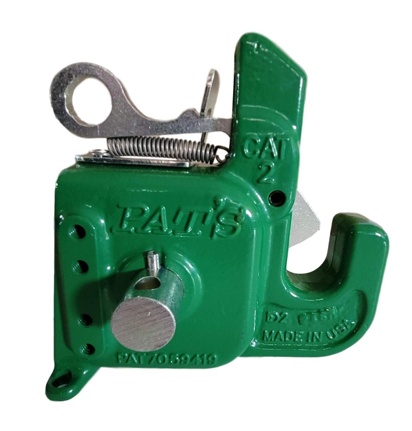 Pat's Easy Change with Stabilizer Bar - Best Quick Hitch System On The Market – Flexible, Durable and Affordable (Green CAT #2)