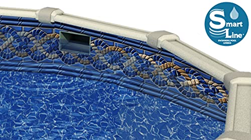 Smartline Stone Harbor 21-Foot Round Pool Liner | UniBead Style | 48-Inch Wall Height | 25 Gauge Virgin Vinyl Material | Heavy-Duty Liners | Designed for Steel Sided Above-Ground Swimming Pools