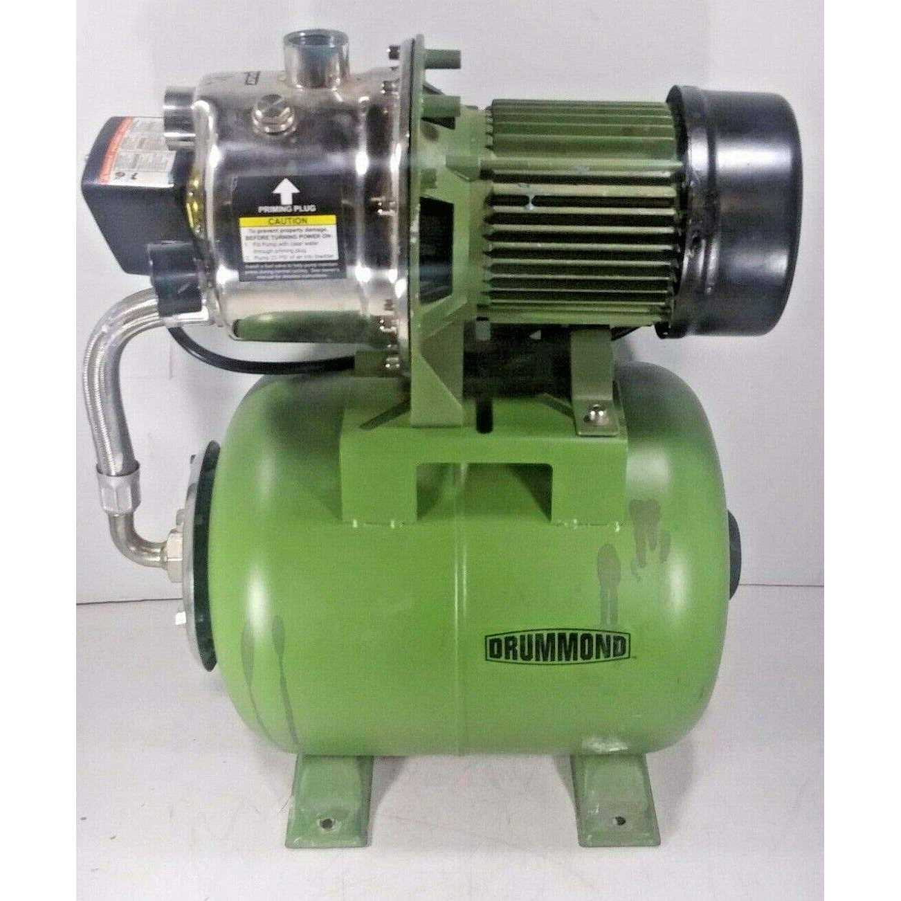 Drummond 1 HP Stainless Steel Shallow Well Pump and Tank with Pressure Control Switch - Shop Hardware Tools Online Store