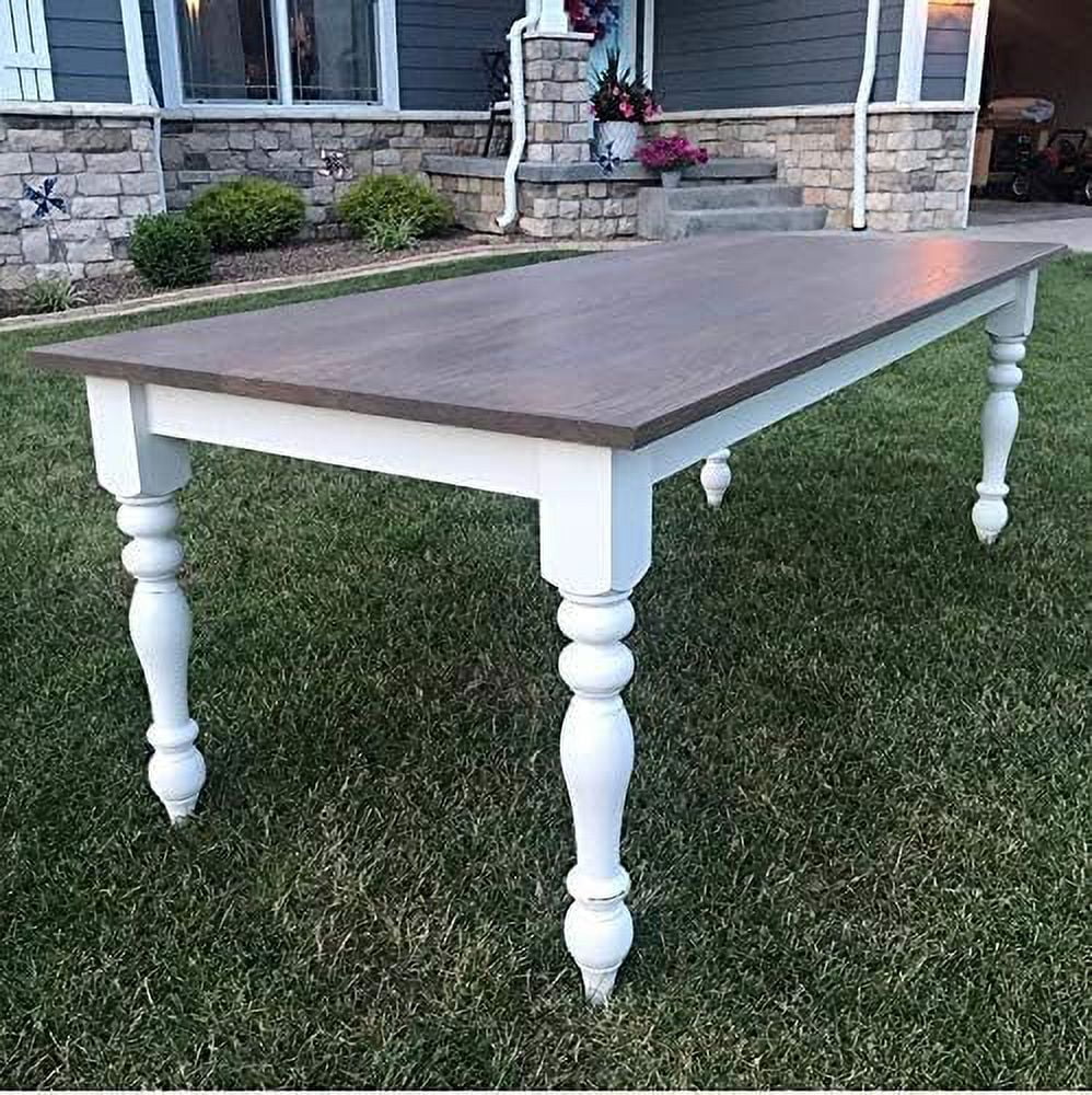 Chunky Farmhouse Table Legs - Unfinished - DIY Furniture - Turned Legs - Set Of 4 - Dimensions: 3.5" X 29"