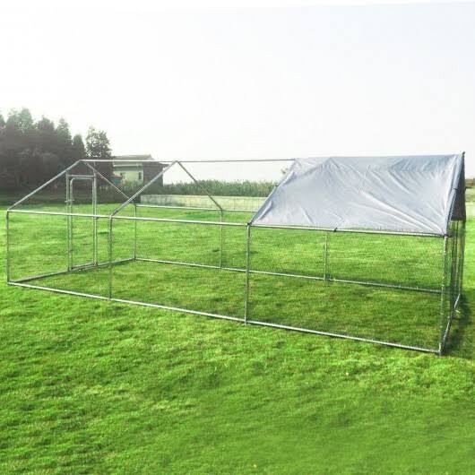 Costway Large Walk in Shade Cage Chicken Coop with Roof Cover-20&