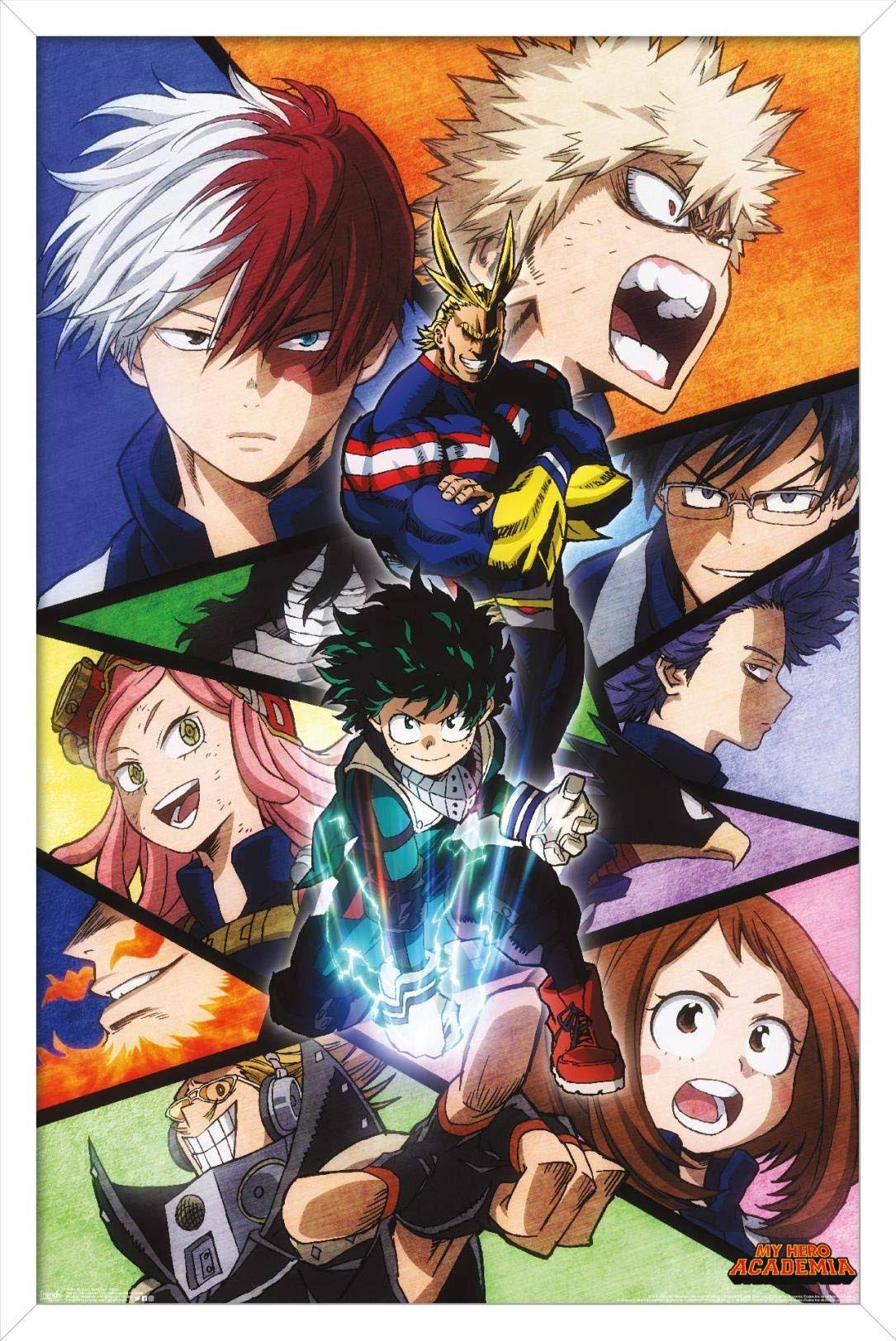 My Hero Academia - Faces Poster, Size: 22.375 inch x 34 inch, White