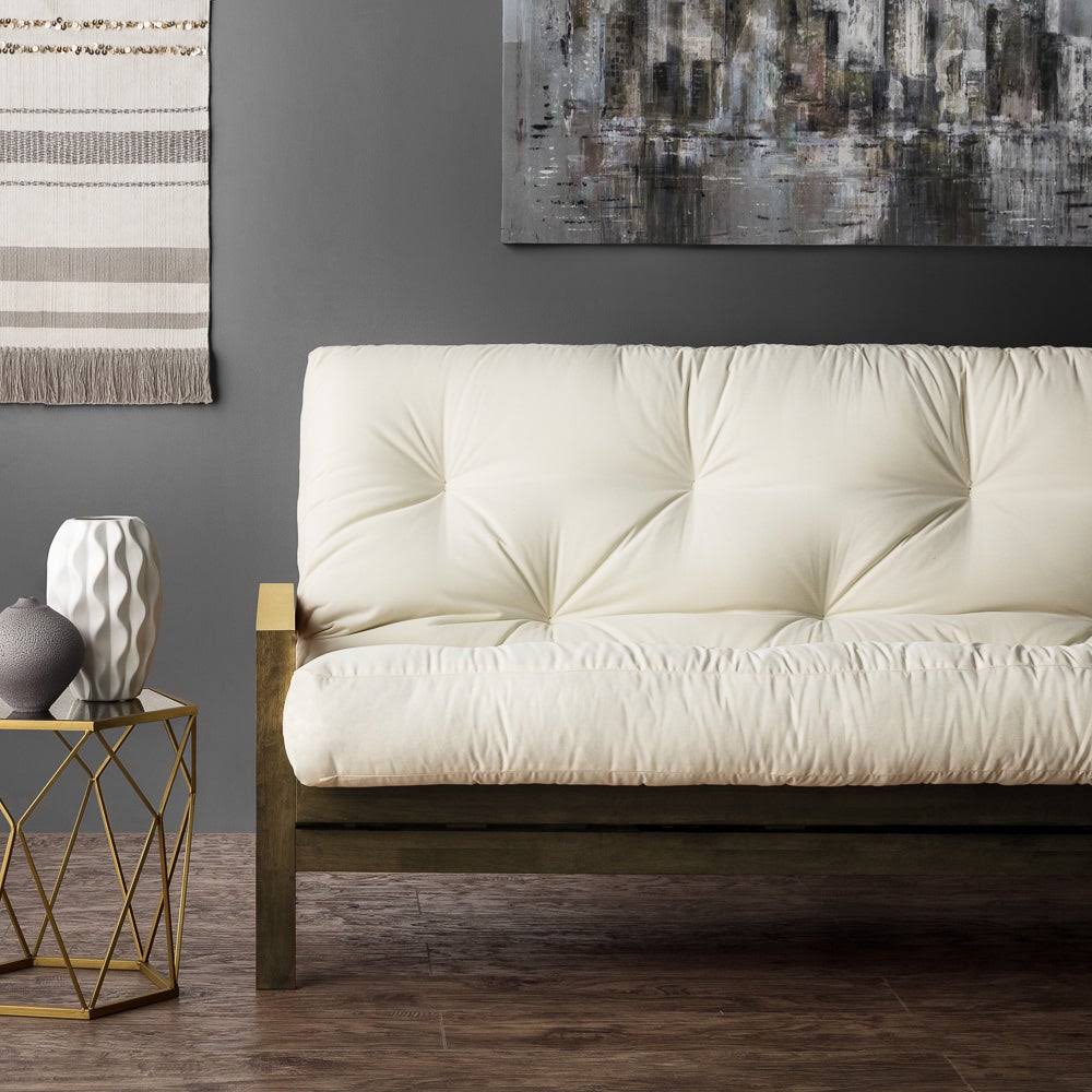 Porch u0026 den Hansen Full-Size 5-Inch Futon Mattress - Khaki