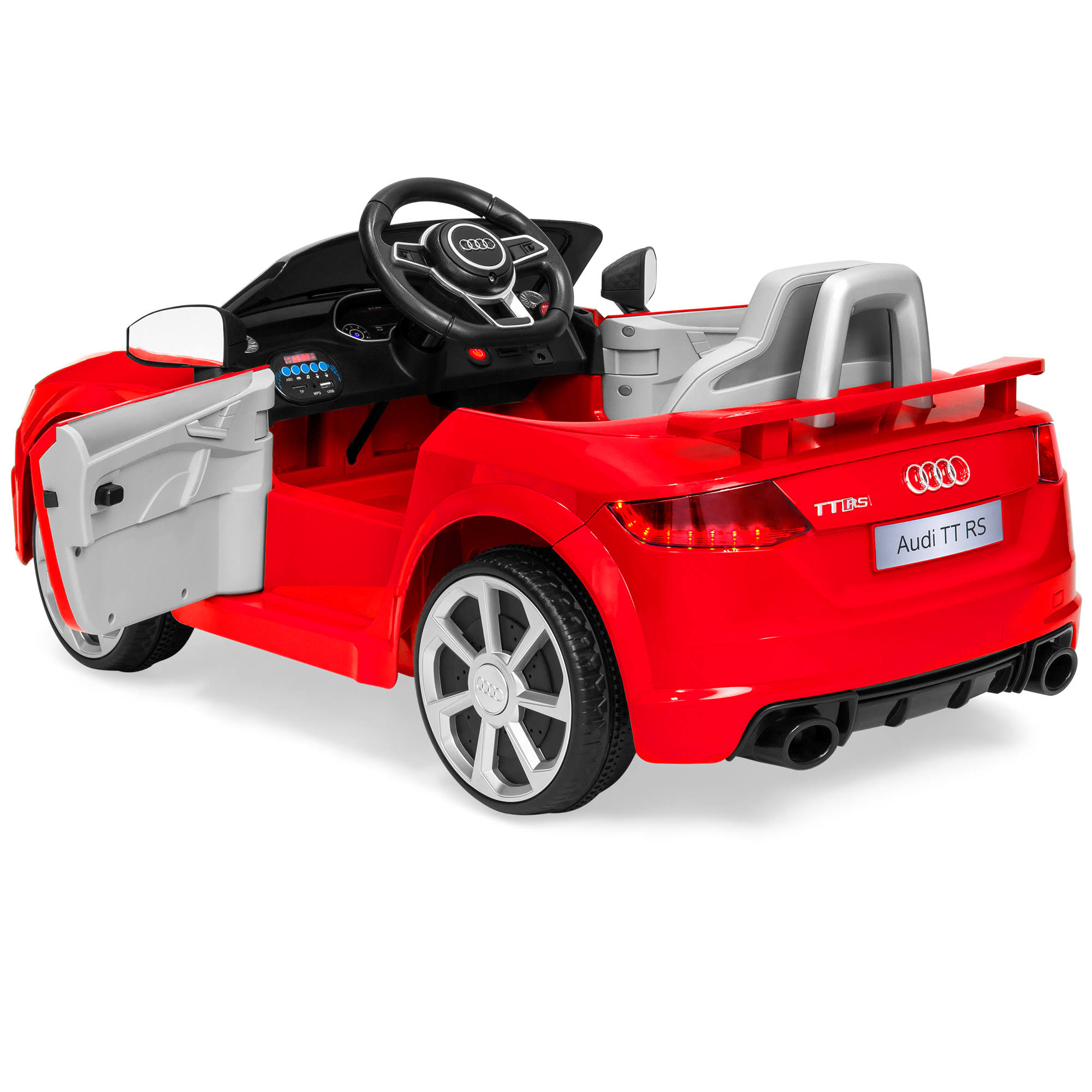Best Choice Products 6V Kids Licensed Audi TT RS Ride-On Car with Parent Control, 2 Speeds, Suspension, AUX Input - Red