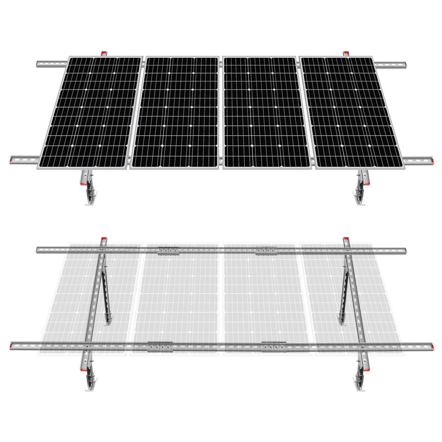 Eco-Worthy Solar Panel Mounting Brackets for 1-4 Pcs Of Solar Panels - Shop Hardware Tools Online Store