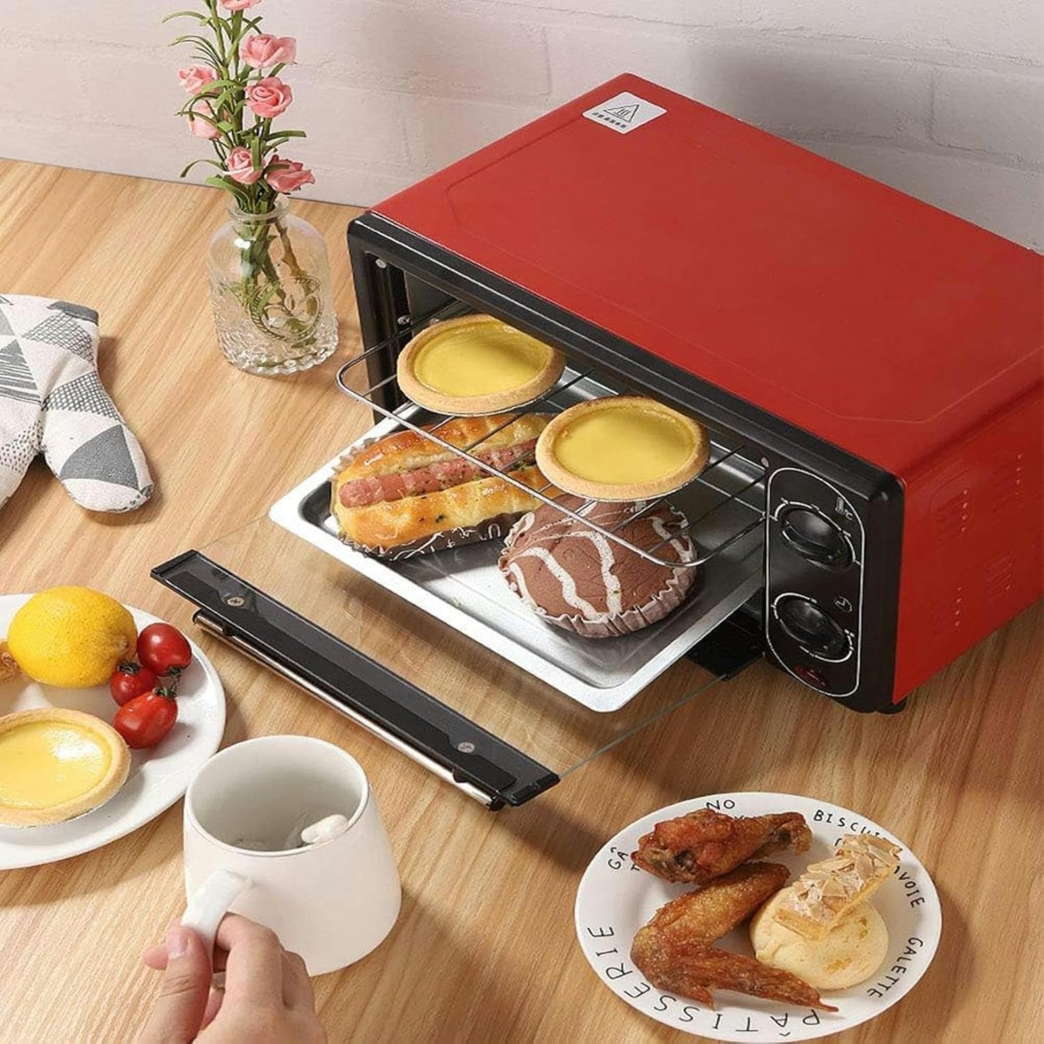 Mini 12 -Liter Oven, Small Multifunction Oven Heats Up Quickly To Save Time, Countertop Oven, Easy To Clean And Do Not Occupy Space, Convection Oven (mint Green)