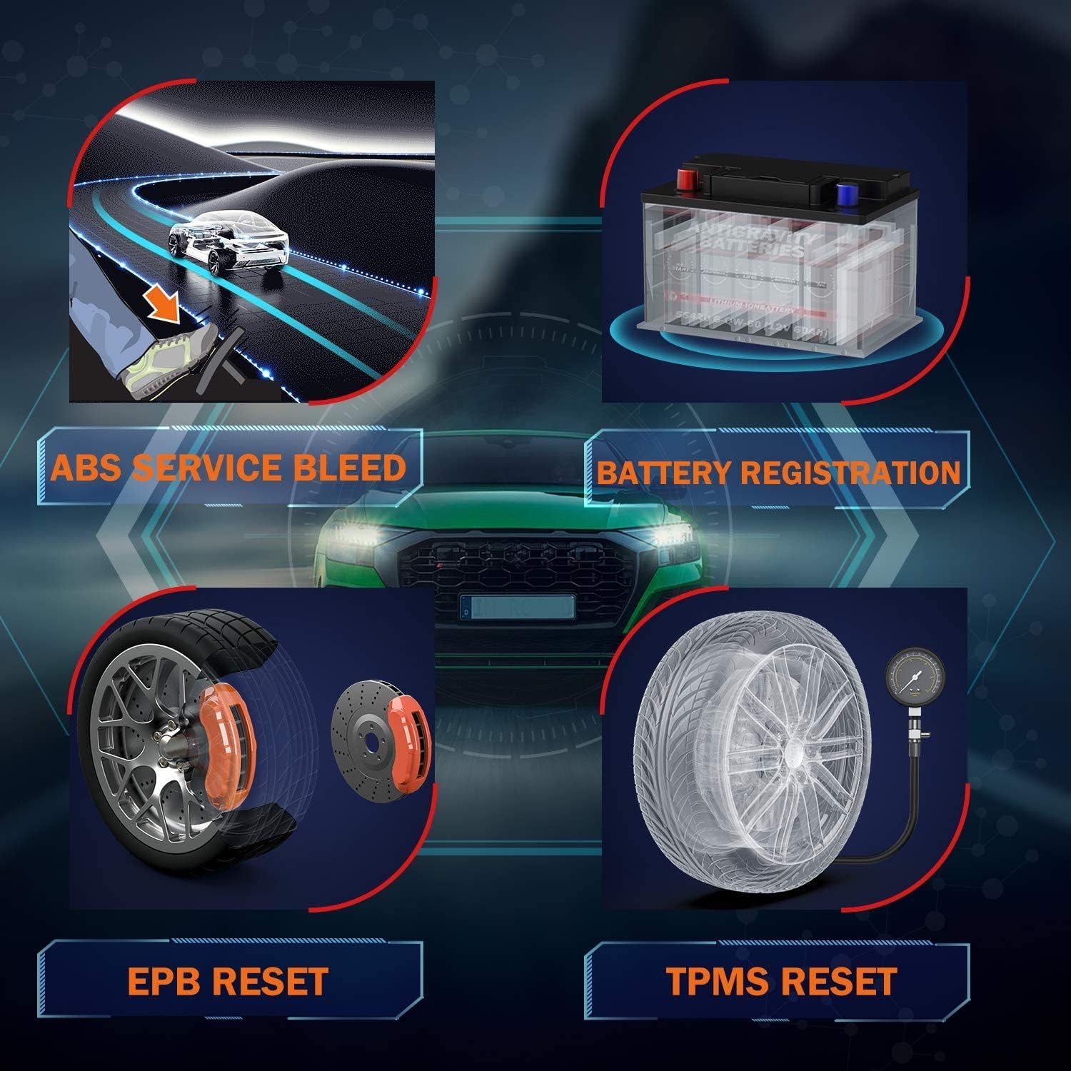 ANCEL FD700 All System OBD2 Scanner for Ford Vehicles Automotive Code Reader Diagnostic Scan Tool with SRS SAS Calibration Oil TPMS IQA EPB BMS DPF Regen EGR Reset