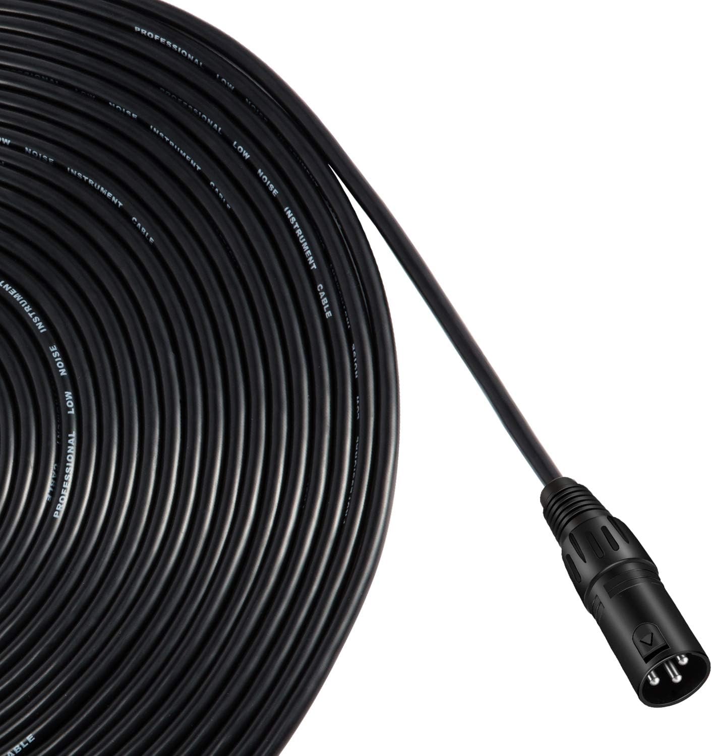 Moukey, 50ft XLR 50 Feet Microphone Male to Female Mic Cables Cord, Black 3-Pack