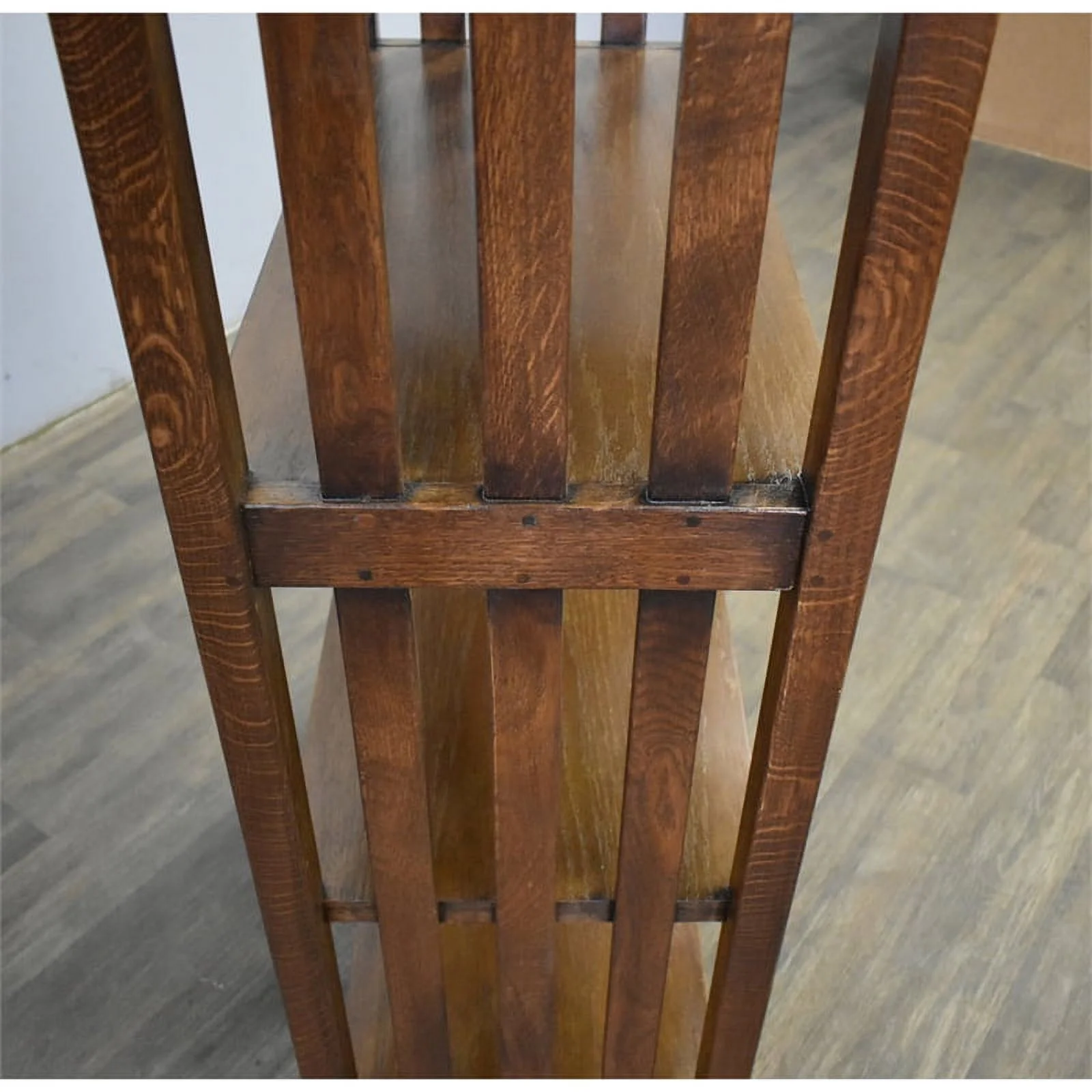 Crafters and Weavers Arts and Crafts Wood Bookcase in Walnut Finish