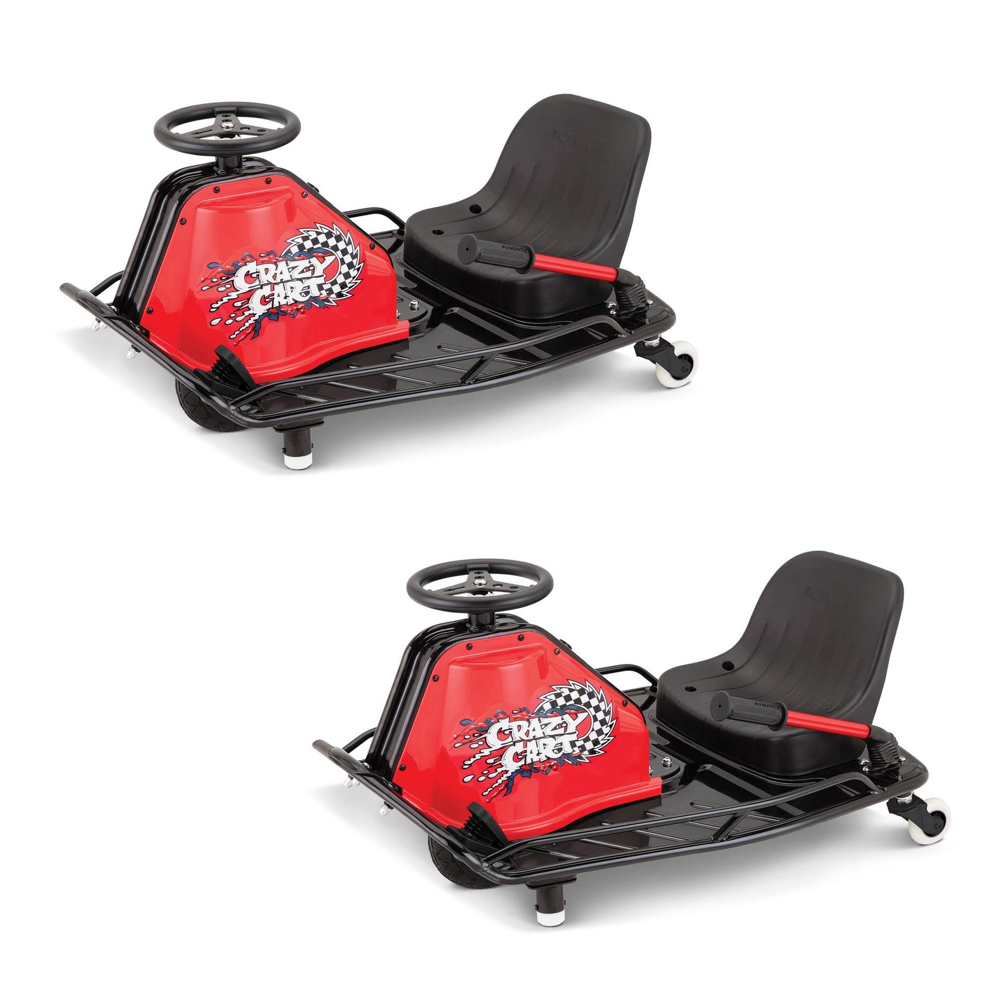 Razor Crazy Cart Electric 360 Spinning Drifting Kids Ride on Go Cart (2 Pack)