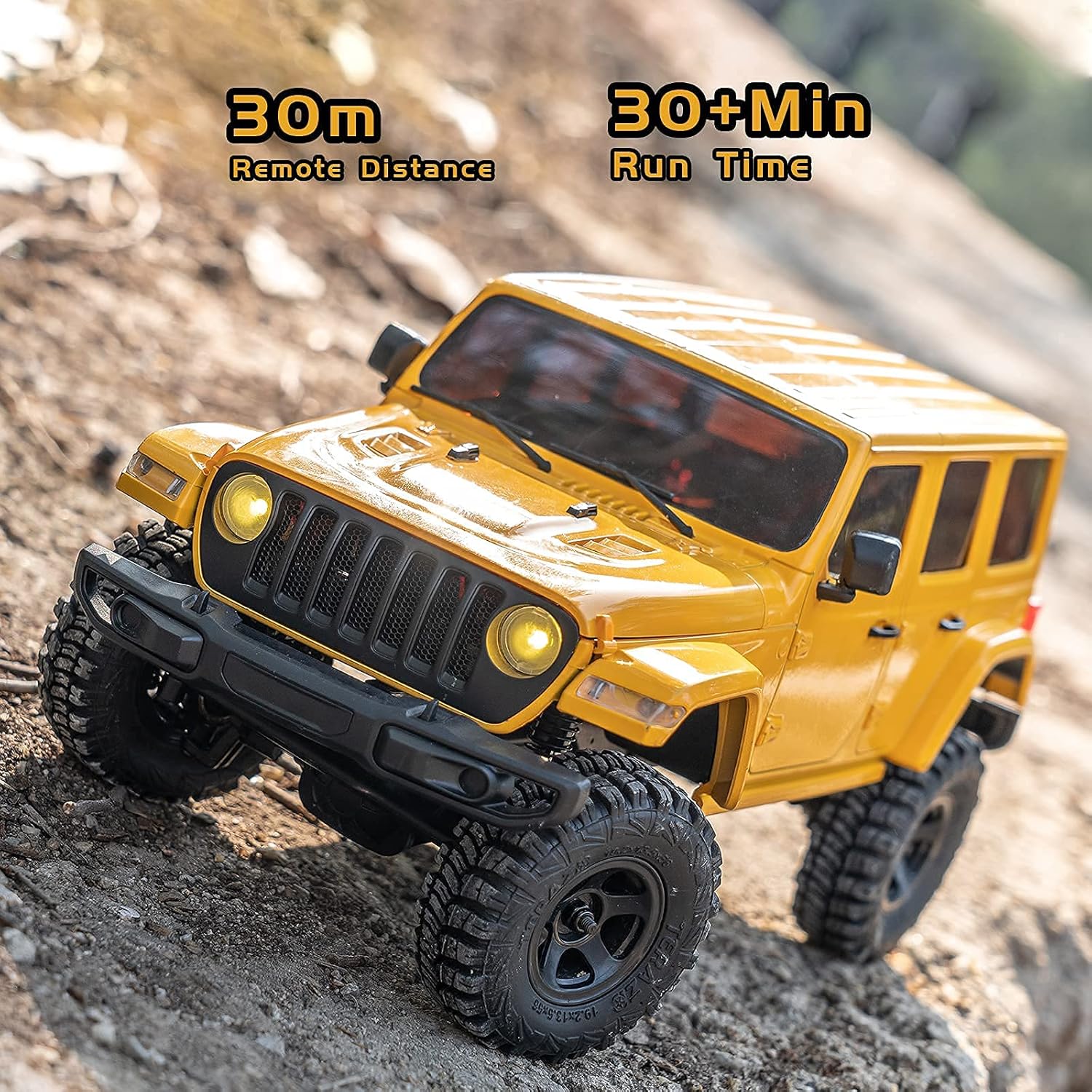 WOWRC x RocHobby RC Crawler,1/18 Scale RC Rock Crawler 4x4, RTR Off Road RC Truck Cars for Adults, Waterproof All Terrain RC Crawler Kit with Battery Charger, Fire Horse