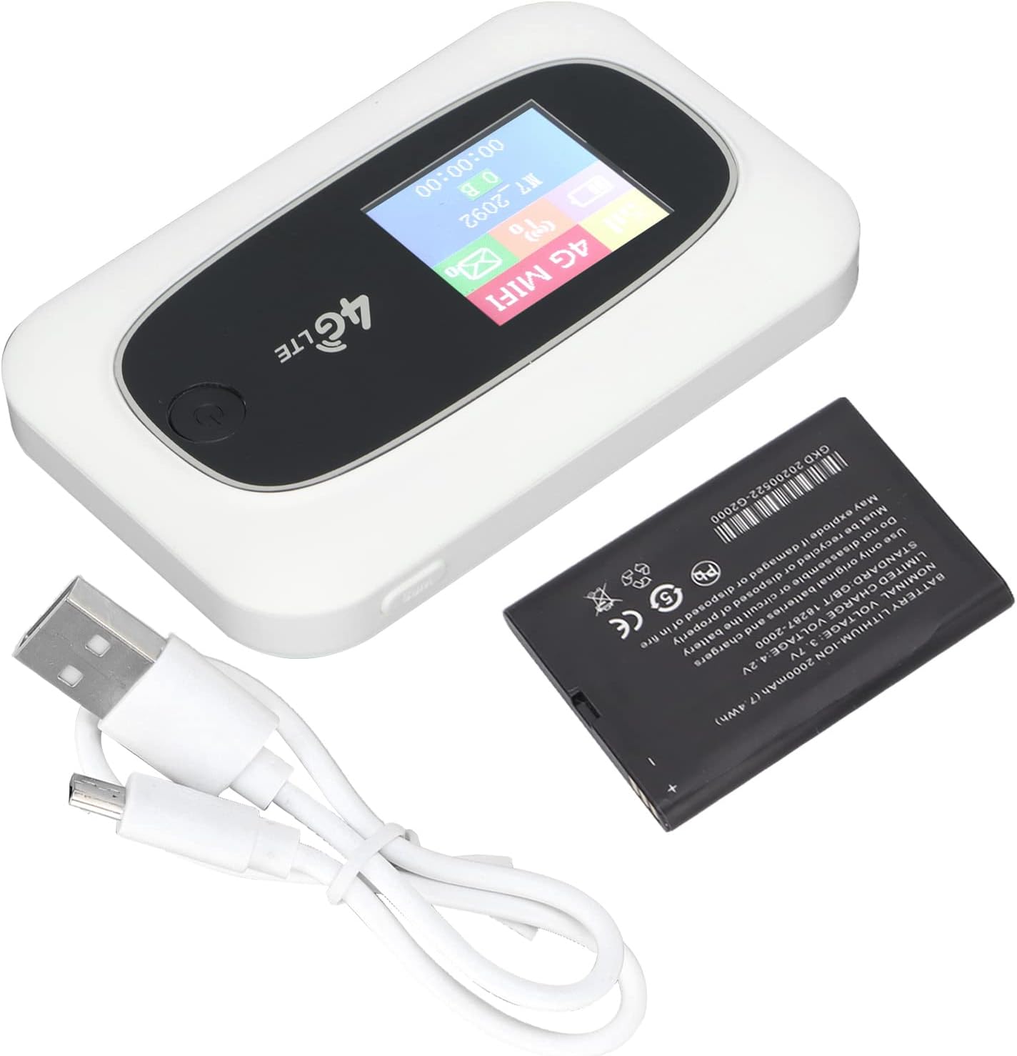 Acogedor 4G LTE Mobile WiFi Hotspot for Travel, Portable WiFi Router with SIM Card Slot, LED Display, Support LTE FDD/TDD, for Mobile Phones, Laptops, Desktops(Black) Pack of 2