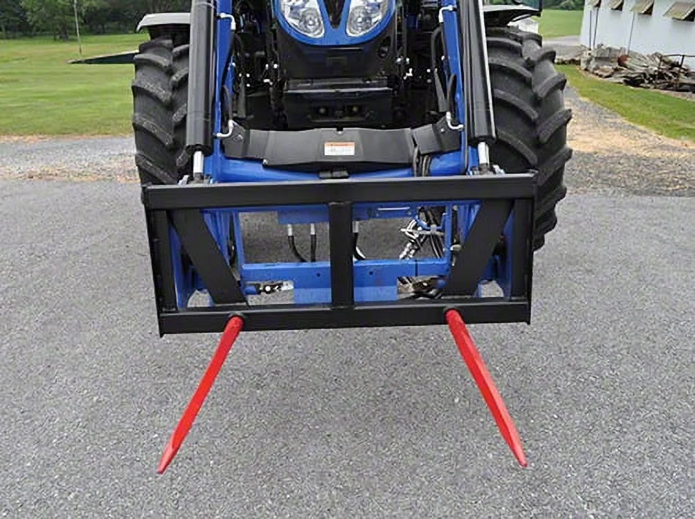 Euro Global Hay Bale Spear Attachment - 2x49" Prong - 3000 Lbs - Curated Treasures Market